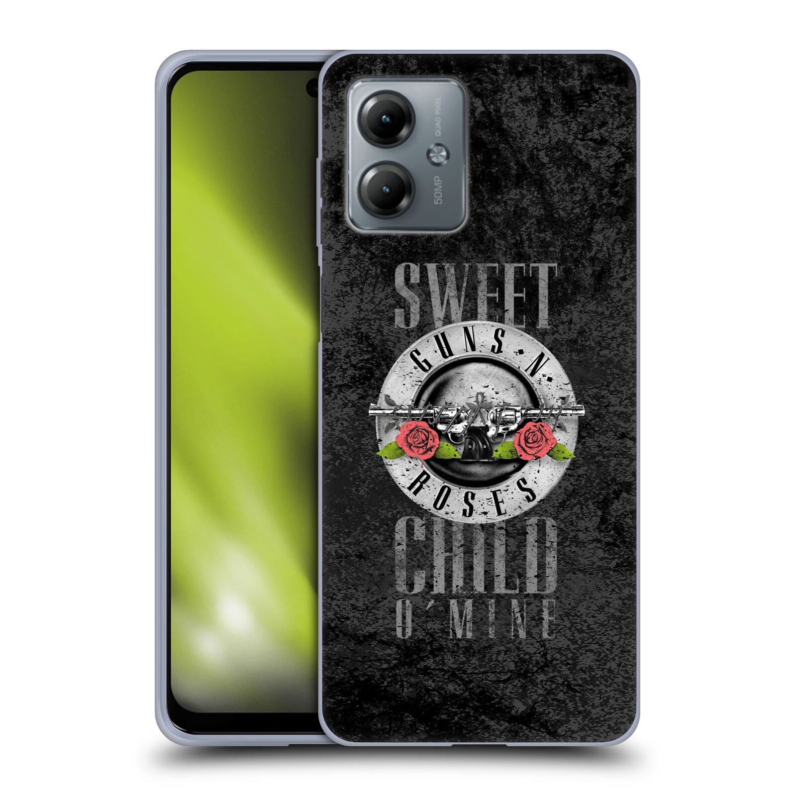 Silikonové pouzdro na mobil Motorola Moto G14 - Head Case - Guns N' Roses - Sweet Child (Silikonový kryt, obal, pouzdro na mobilní telefon Motorola Moto G14 s motivem Guns N' Roses - Sweet Child)