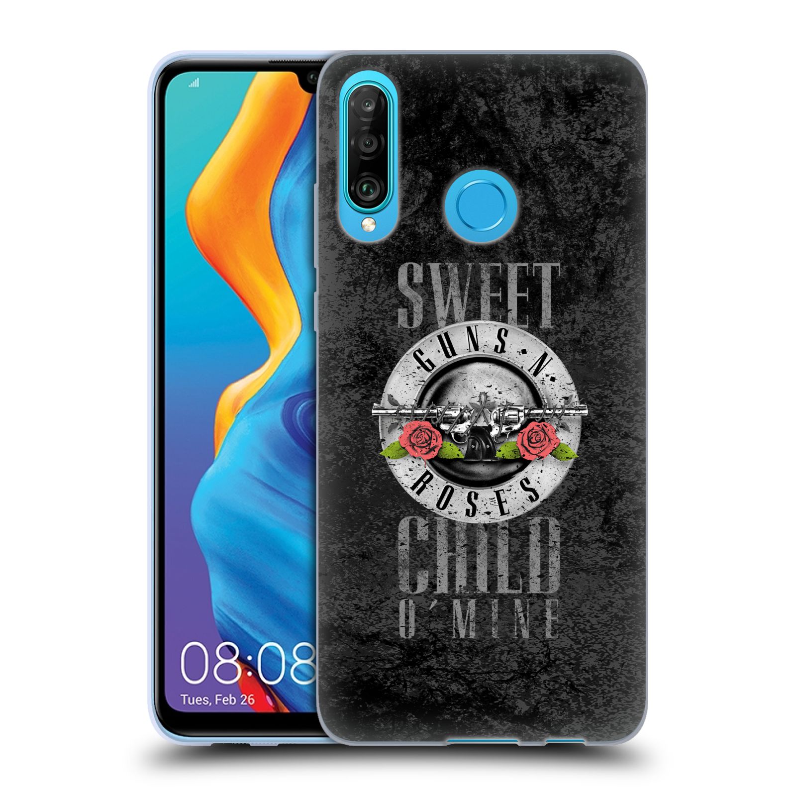 Silikonové pouzdro na mobil Huawei P30 Lite - Head Case - Guns N' Roses - Sweet Child (Silikonový kryt, obal, pouzdro na mobilní telefon Huawei P30 Lite Dual Sim (MAR-L01A, MAR-L21A, MAR-LX1A) s motivem Guns N' Roses - Sweet Child)