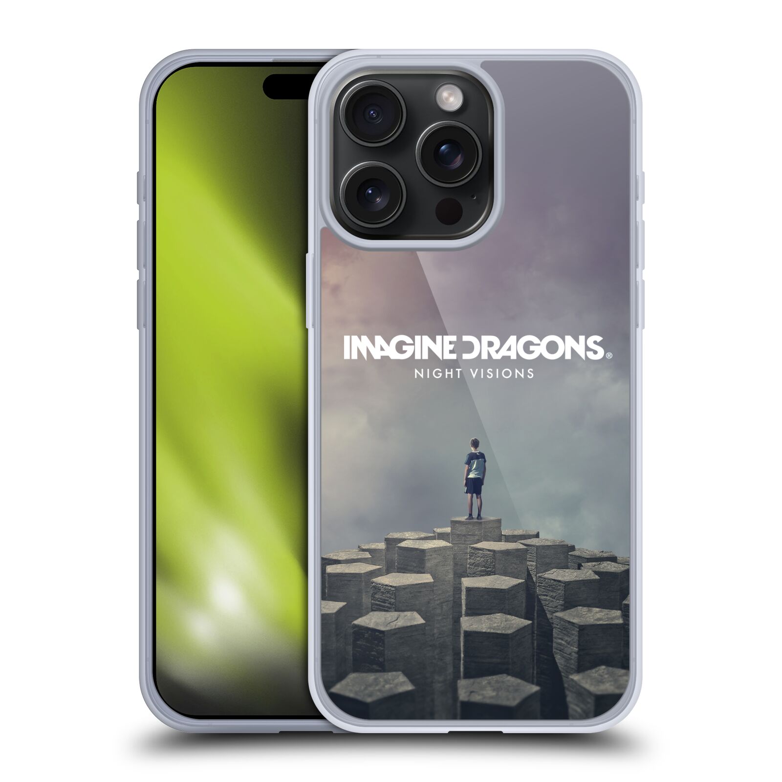 Silikonové lesklé pouzdro na mobil Apple iPhone 15 Pro Max - Imagine Dragons - Night Visions (Silikonový lesklý kryt, obal, pouzdro na mobilní telefon Apple iPhone 15 Pro Max s licencovaným motivem Imagine Dragons - Night Visions)