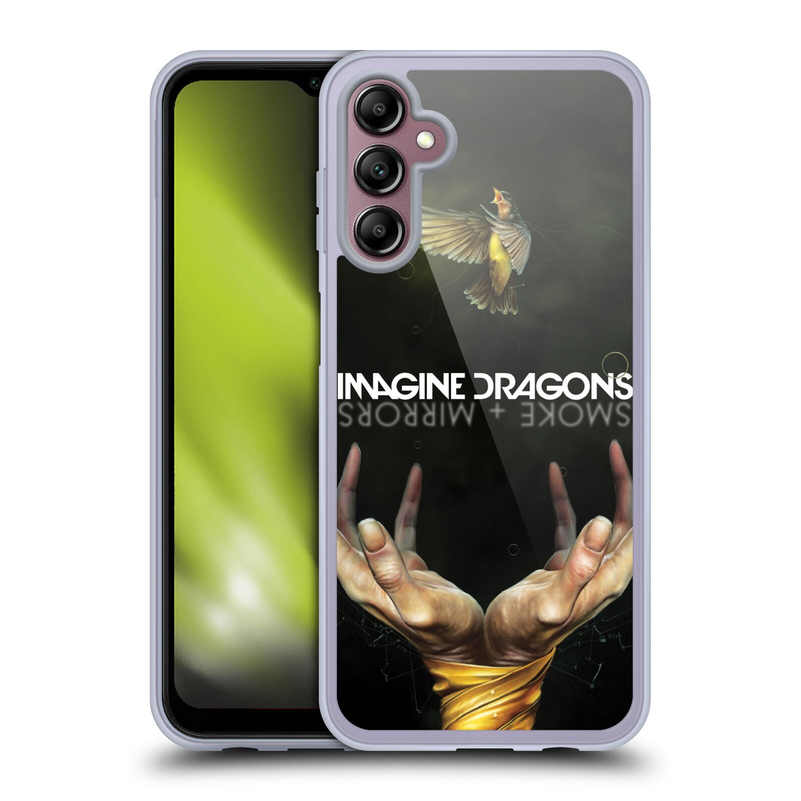 Silikonové pouzdro na mobil Samsung Galaxy A14 5G / LTE - Imagine Dragons - Smoke And Mirrors (Silikonový kryt, obal, pouzdro na mobilní telefon Samsung Galaxy A14 5G / LTE s licencovaným motivem Imagine Dragons - Smoke And Mirrors)