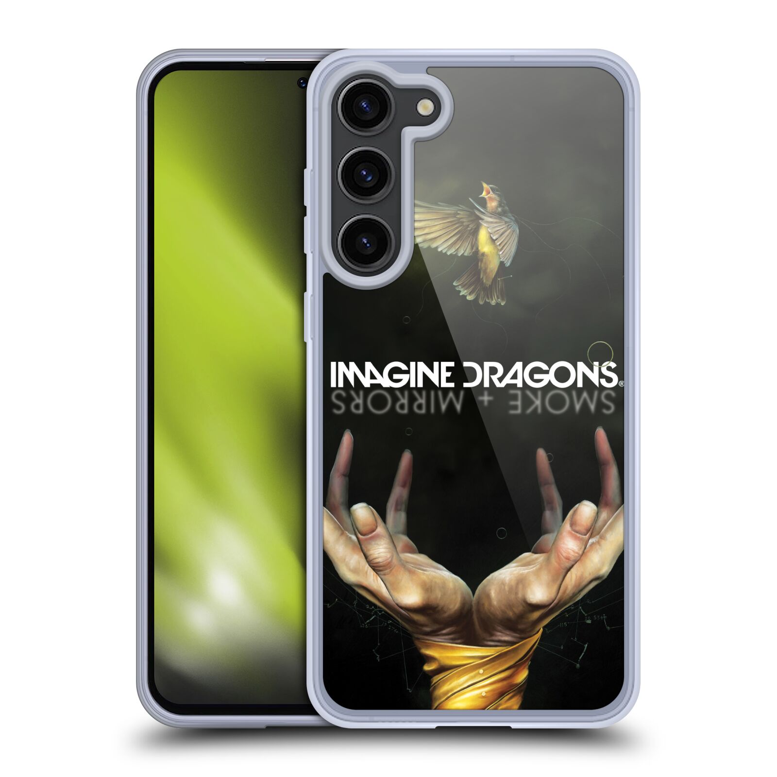 Silikonové pouzdro na mobil Samsung Galaxy S23 Plus - Imagine Dragons - Smoke And Mirrors (Silikonový kryt, obal, pouzdro na mobilní telefon Samsung Galaxy S23 Plus s licencovaným motivem Imagine Dragons - Smoke And Mirrors)