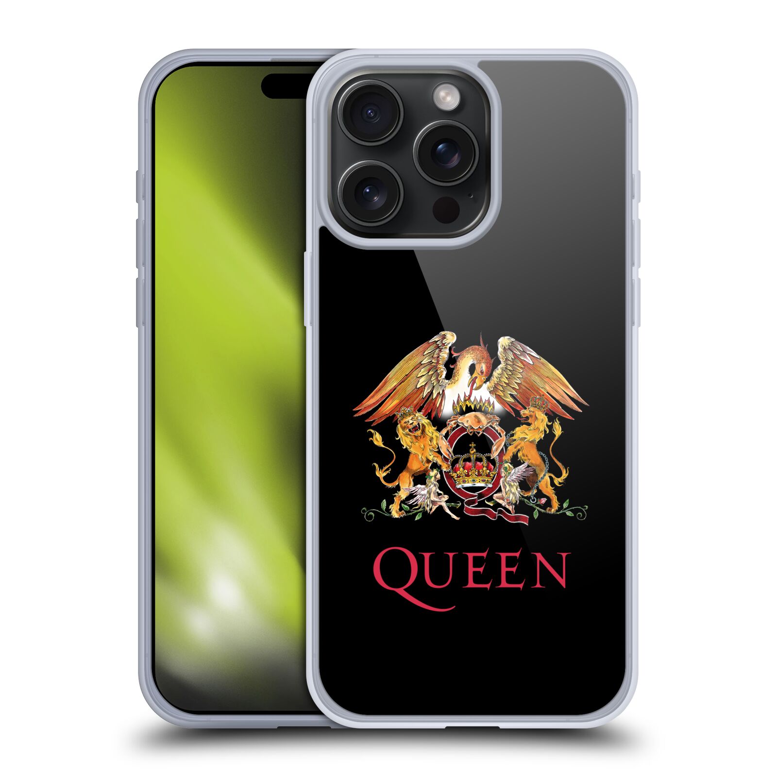 Silikonové lesklé pouzdro na mobil Apple iPhone 15 Pro Max - Head Case - Queen - Logo (Silikonový lesklý kryt, obal, pouzdro na mobilní telefon Apple iPhone 15 Pro Max s motivem Queen - Logo)