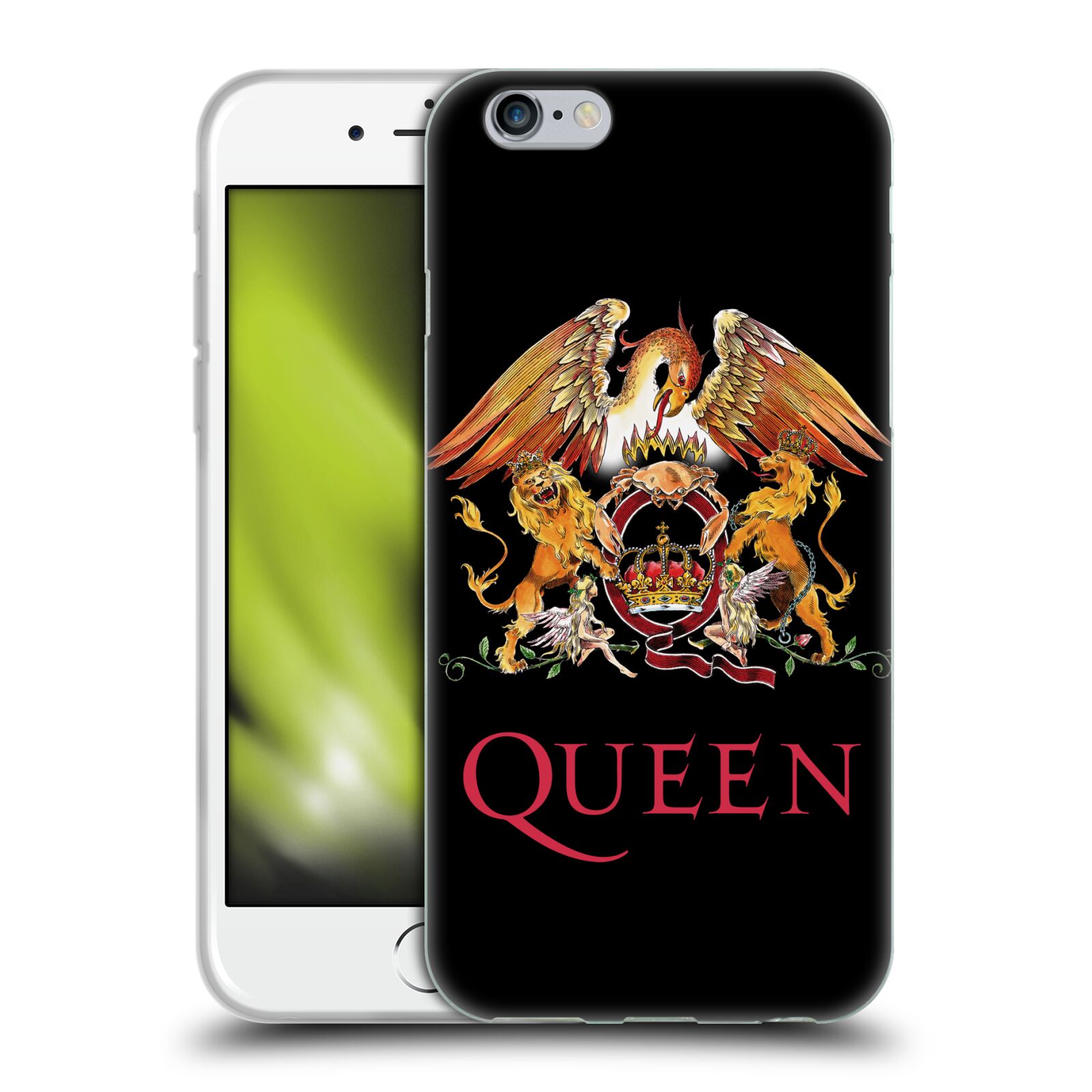 Silikonové pouzdro na mobil Apple iPhone 6 HEAD CASE Queen - Logo (Silikonový kryt či obal na mobilní telefon licencovaným motivem Queen pro Apple iPhone 6)