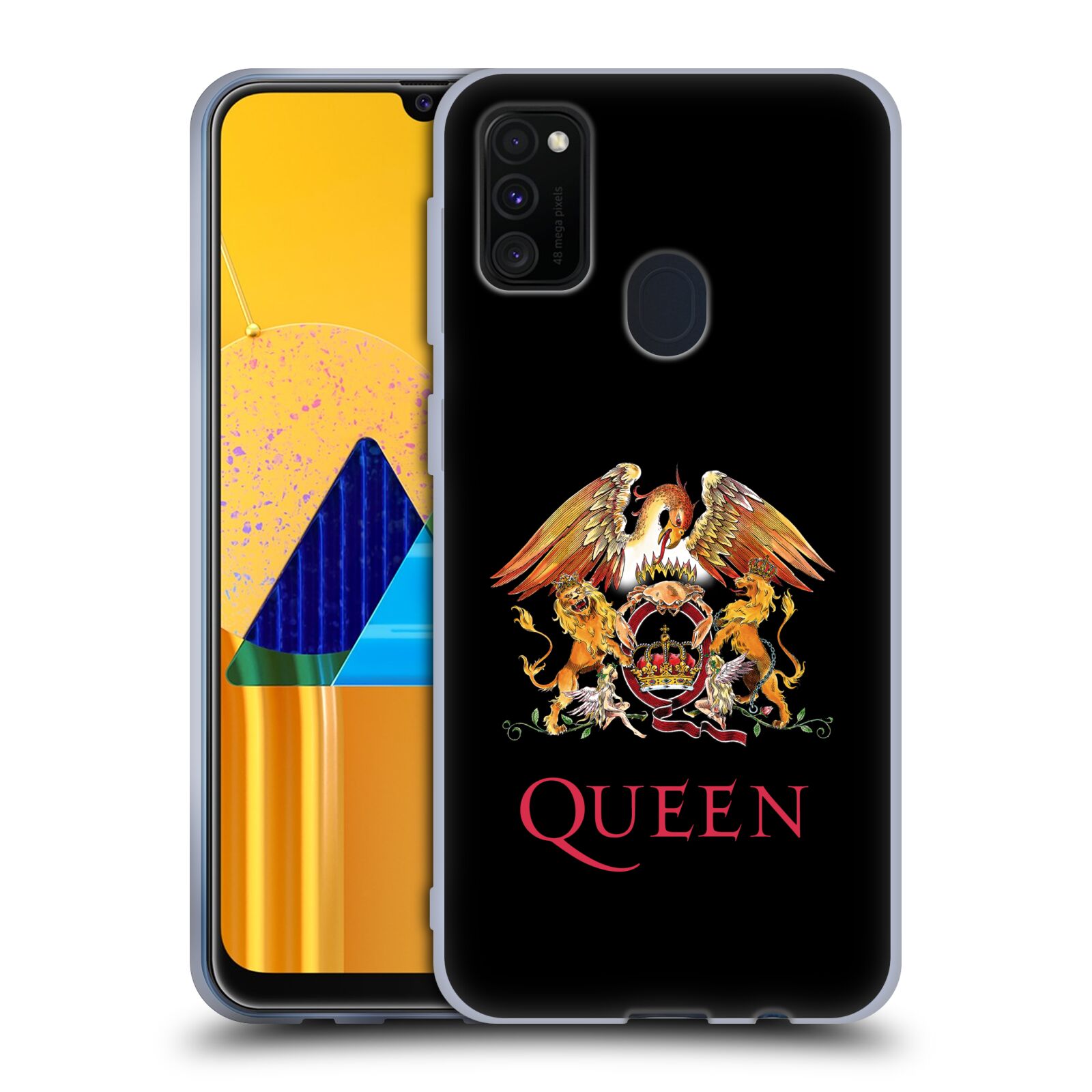 Silikonové pouzdro na mobil Samsung Galaxy M21 - Head Case - Queen - Logo (Silikonový kryt, obal, pouzdro na mobilní telefon Samsung Galaxy M21 M215F Dual Sim s motivem Queen - Logo)