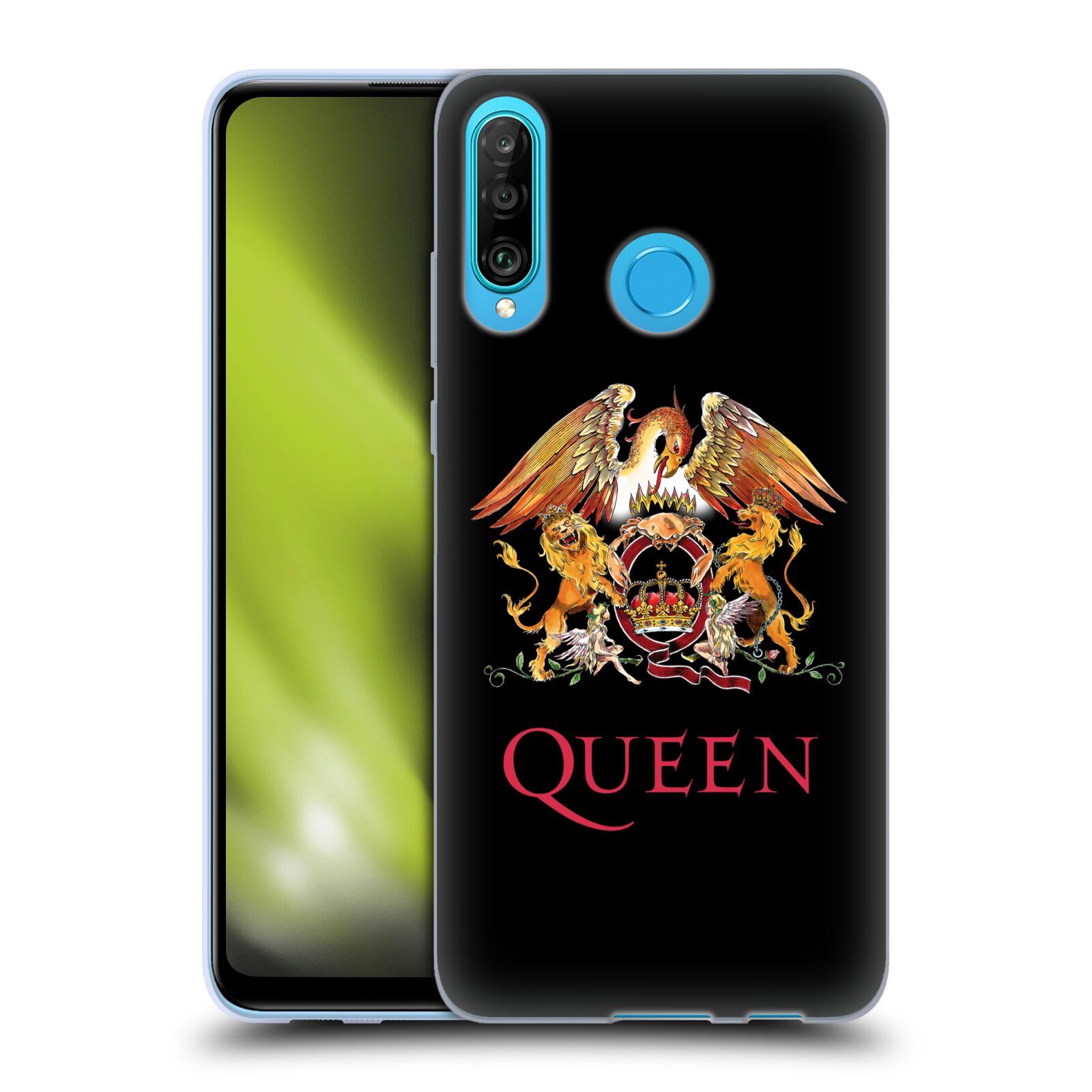 Silikonové pouzdro na mobil Huawei P30 Lite - Head Case - Queen - Logo (Silikonový kryt, obal, pouzdro na mobilní telefon Huawei P30 Lite Dual Sim (MAR-L01A, MAR-L21A, MAR-LX1A) s motivem Queen - Logo)