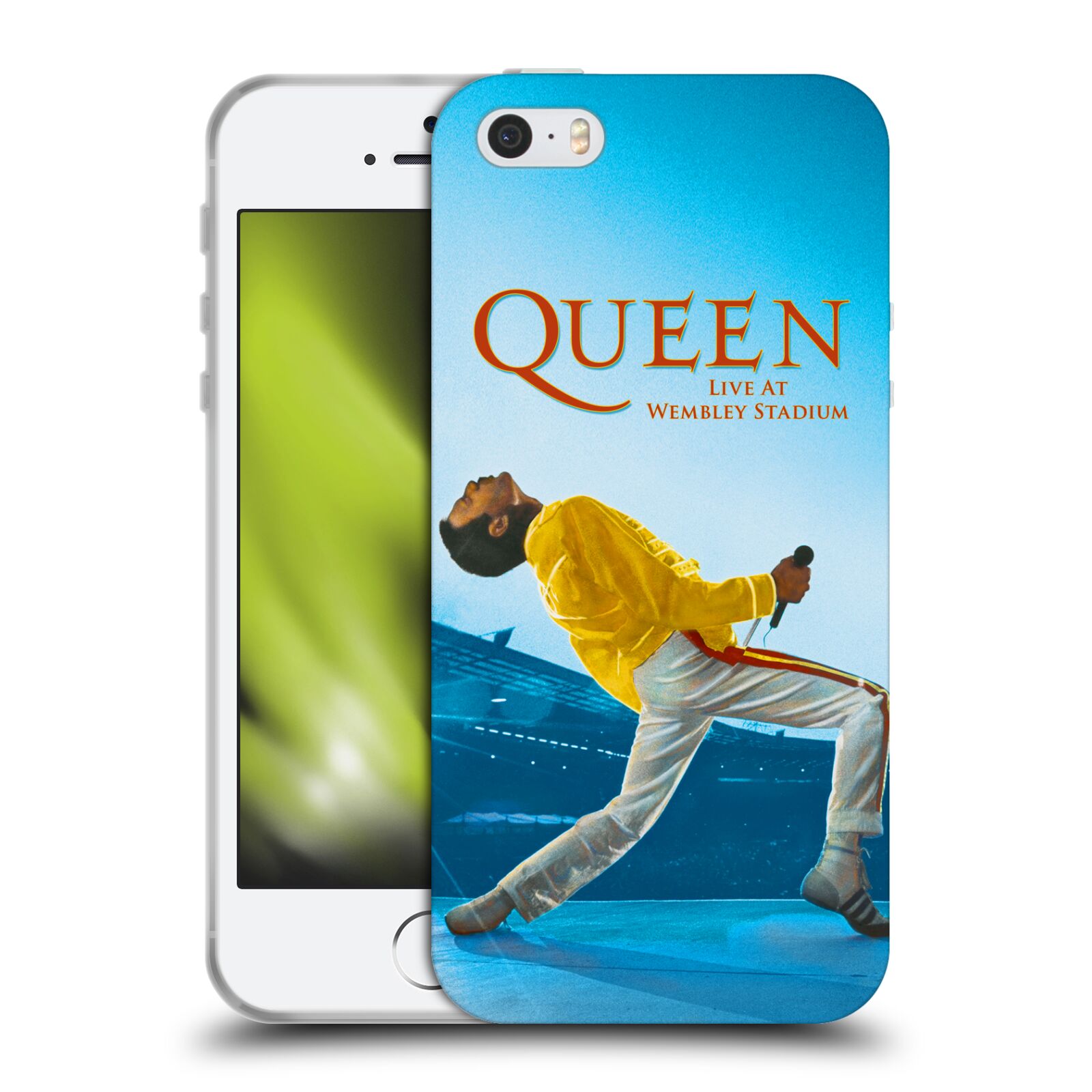 Silikonové pouzdro na mobil Apple iPhone 5, 5S, SE - Head Case - Queen - Freddie Mercury (Silikonový kryt, obal, pouzdro na mobilní telefon Apple iPhone SE, 5S a 5 s motivem Queen - Freddie Mercury)