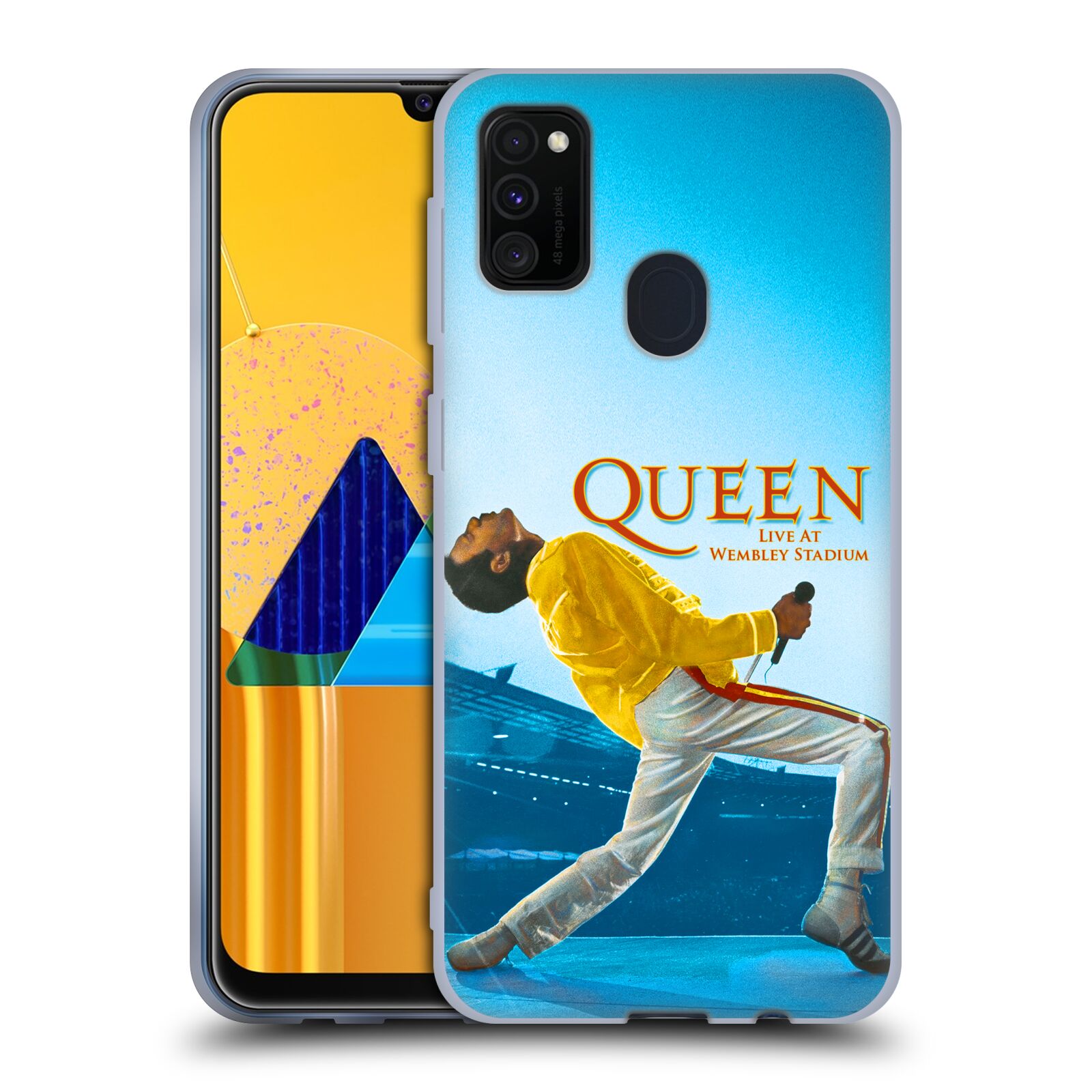 Silikonové pouzdro na mobil Samsung Galaxy M21 - Head Case - Queen - Freddie Mercury (Silikonový kryt, obal, pouzdro na mobilní telefon Samsung Galaxy M21 M215F Dual Sim s motivem Queen - Freddie Mercury)