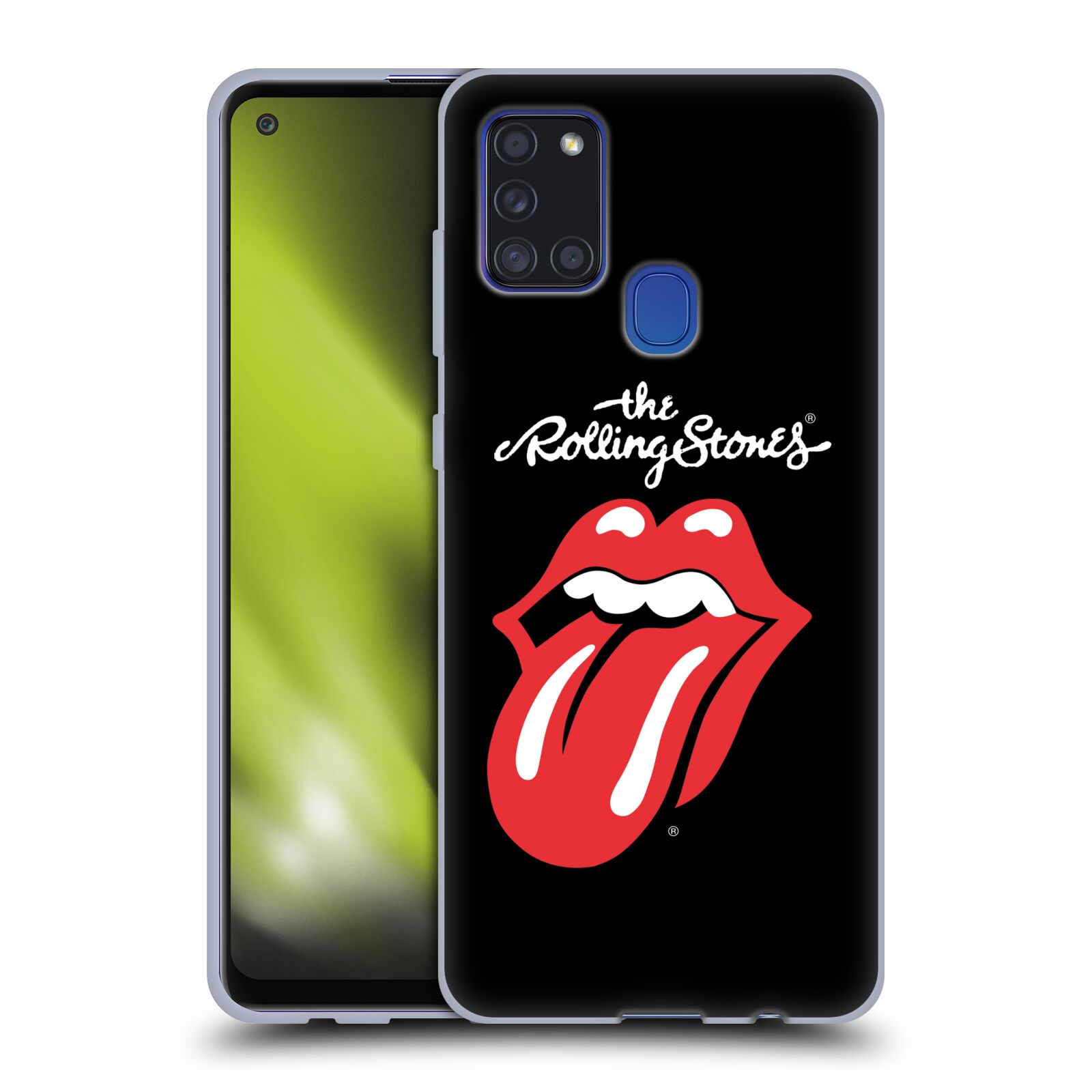 Silikonové pouzdro na mobil Samsung Galaxy A21s - Head Case - The Rolling Stones - Classic Lick (Silikonový kryt, obal, pouzdro na mobilní telefon Samsung Galaxy A21s SM-A217F s motivem The Rolling Stones - Classic Lick)
