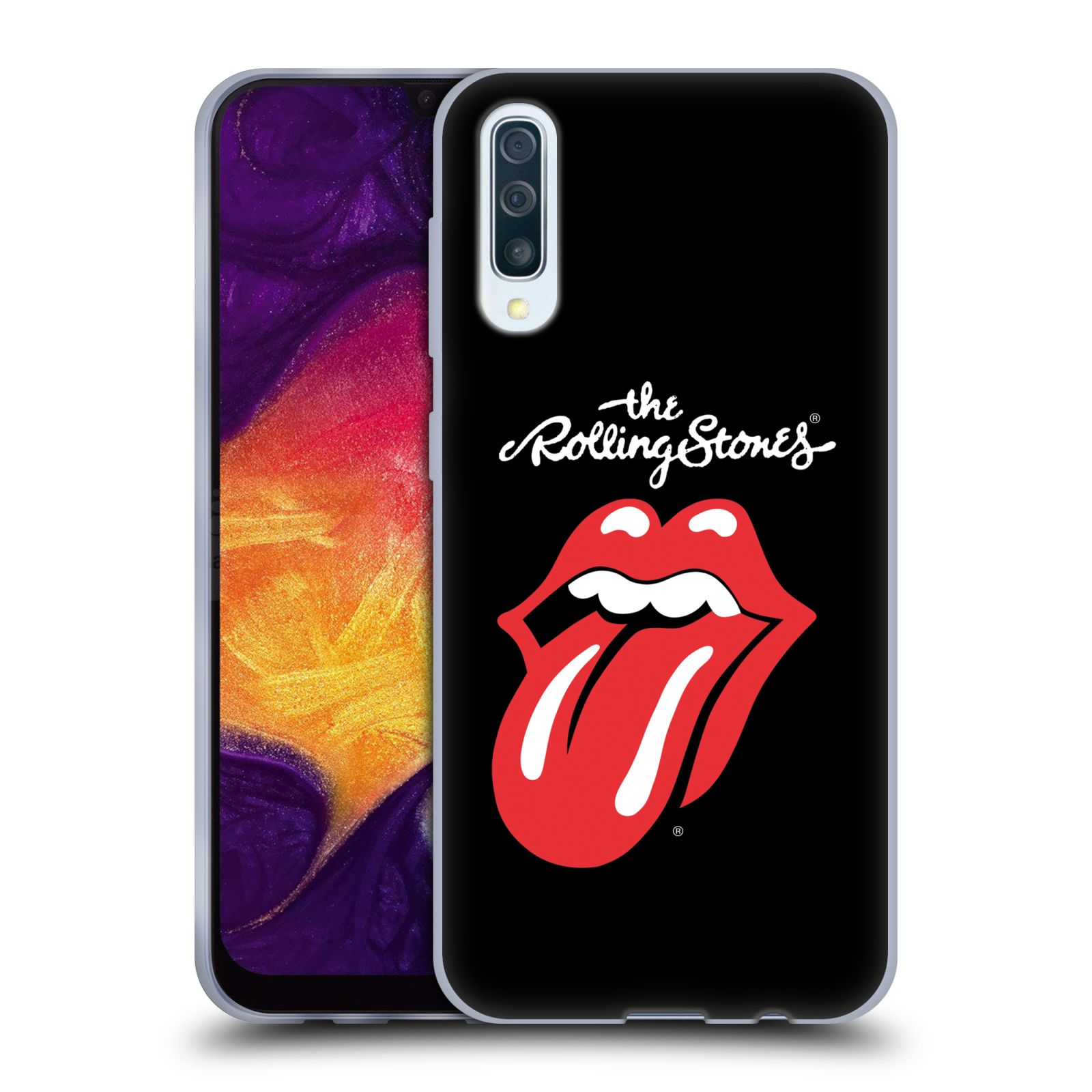 Silikonové pouzdro na mobil Samsung Galaxy A50 / A30s - Head Case - The Rolling Stones - Classic Lick (Silikonový kryt, obal, pouzdro na mobilní telefon Samsung Galaxy A50 / A30s z roku 2019 s motivem The Rolling Stones - Classic Lick)