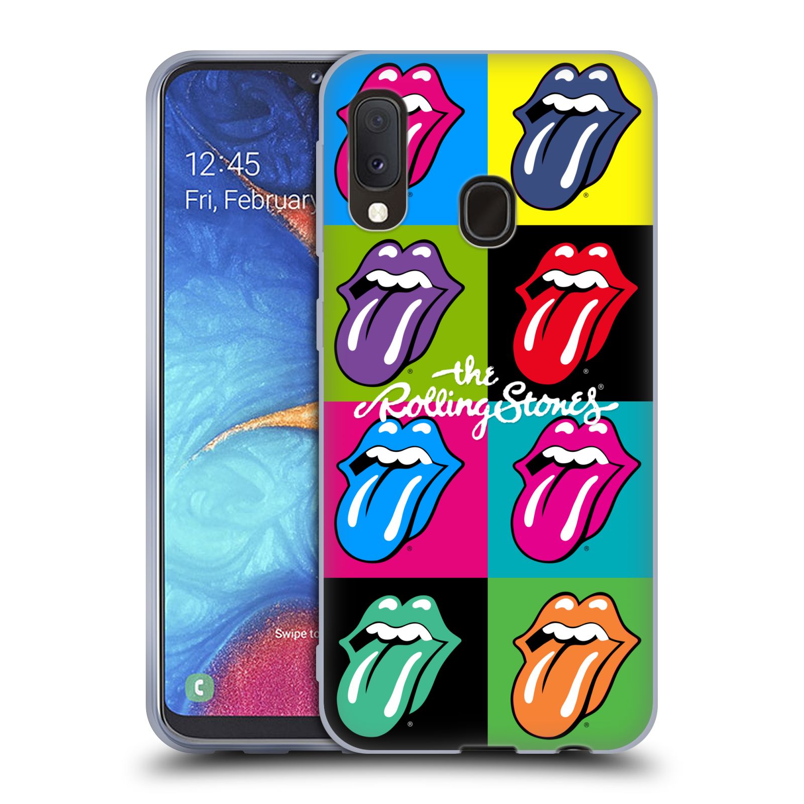 Silikonové pouzdro na mobil Samsung Galaxy A20e - Head Case - The Rolling Stones - Pop Art Vyplazené Jazyky