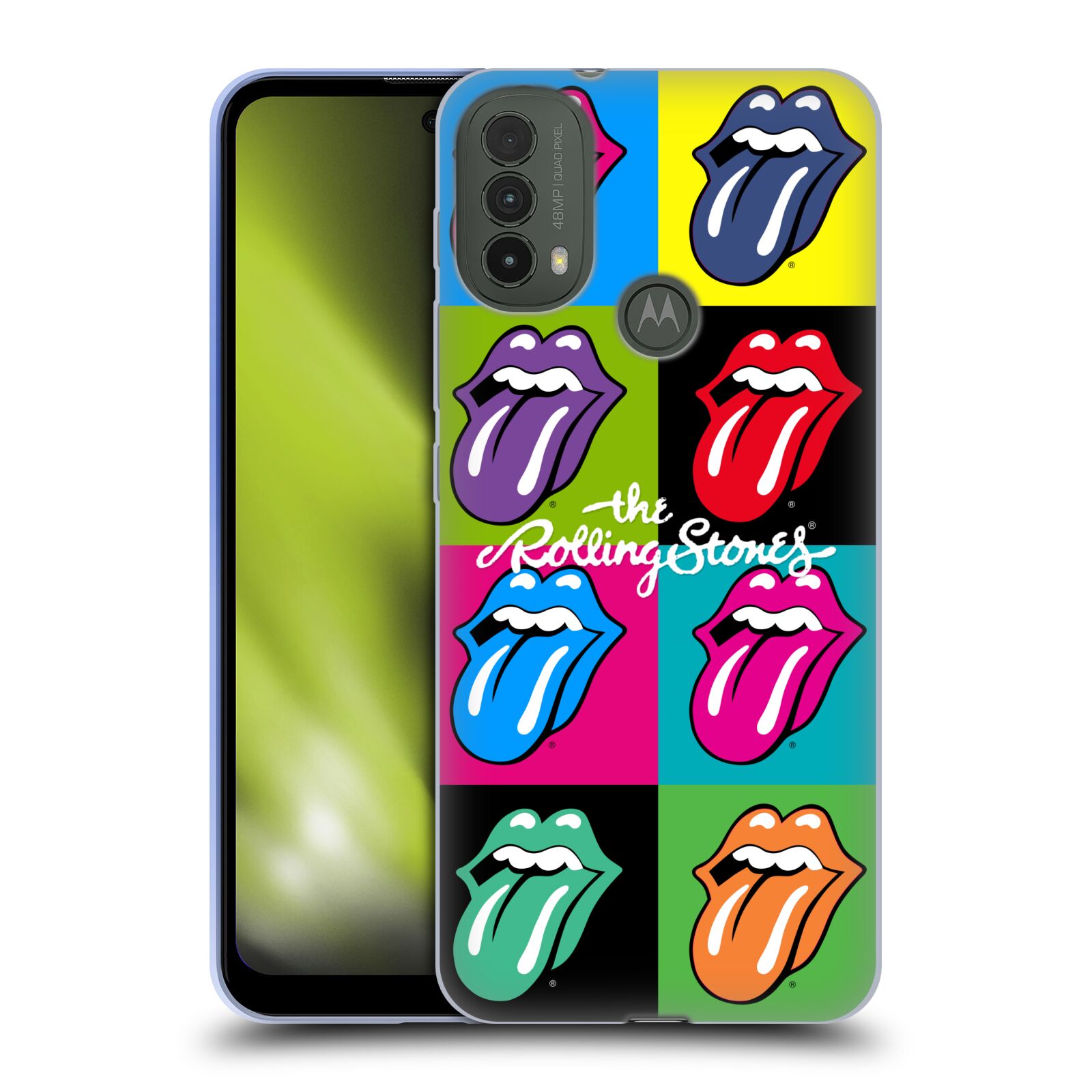 Silikonové pouzdro na mobil Motorola Moto E40 - Head Case - The Rolling Stones - Pop Art Vyplazené Jazyky
