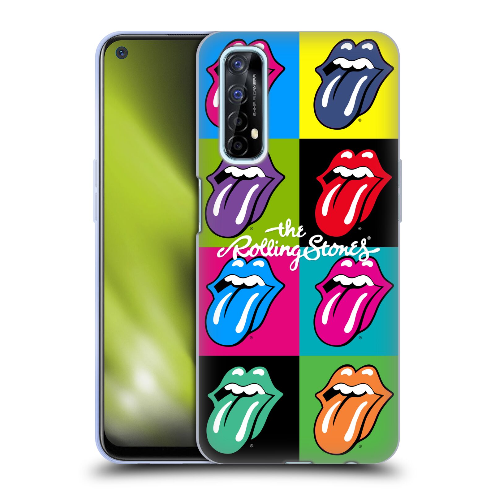 Silikonové pouzdro na mobil Realme 7 - Head Case - The Rolling Stones - Pop Art Vyplazené Jazyky
