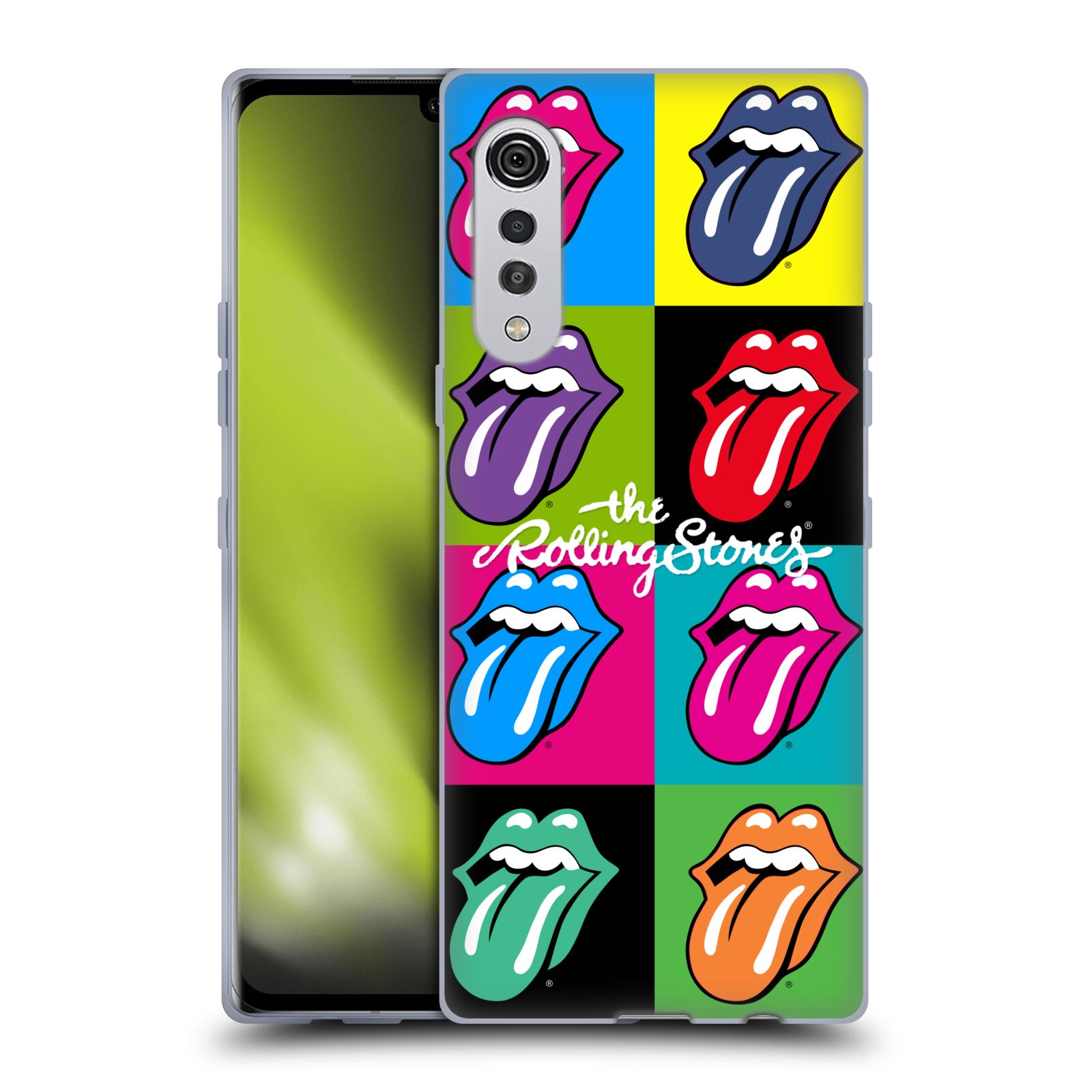 Silikonové pouzdro na mobil LG Velvet - Head Case - The Rolling Stones - Pop Art Vyplazené Jazyky