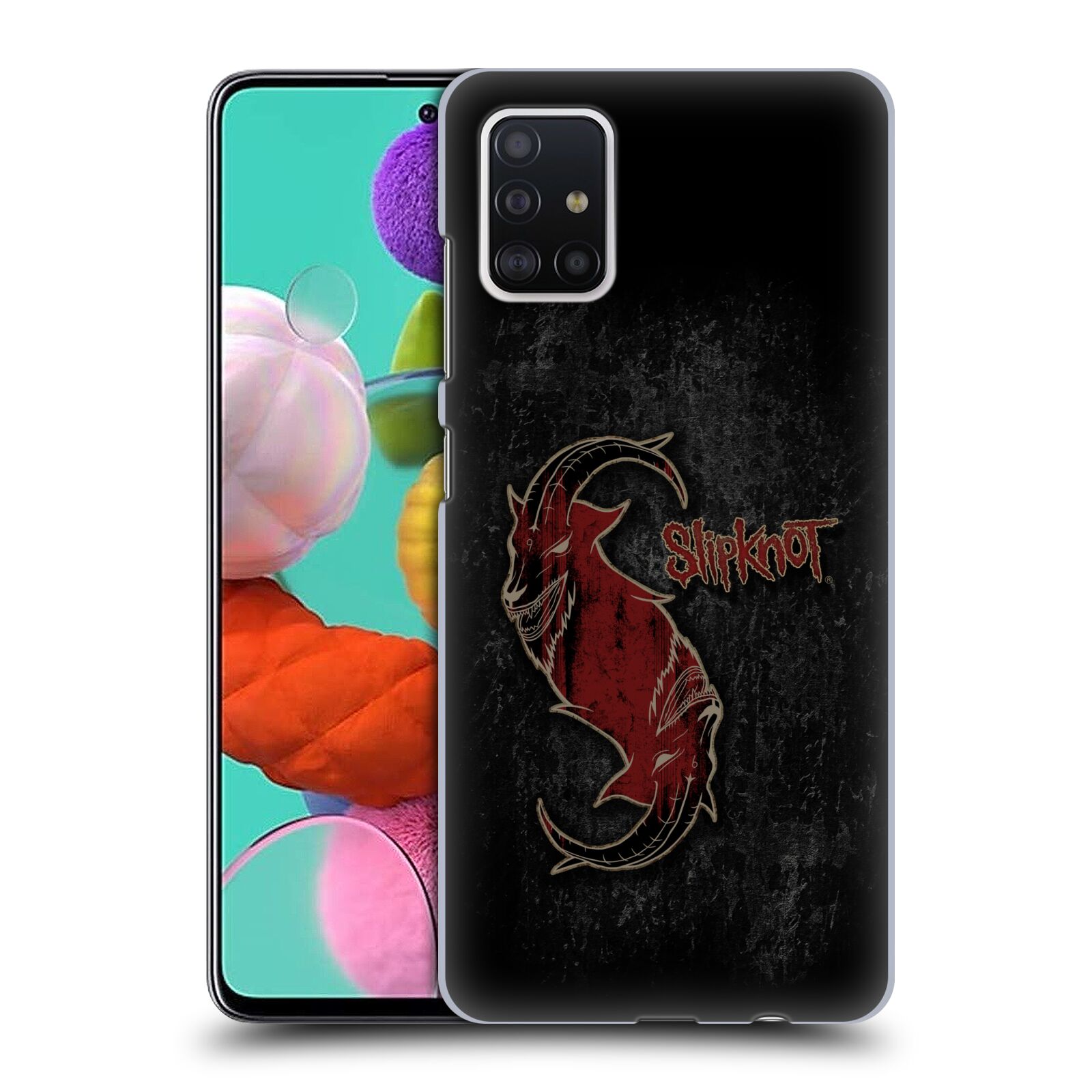 Plastové pouzdro na mobil Samsung Galaxy A51 - Head Case - Slipknot - Rudý kozel