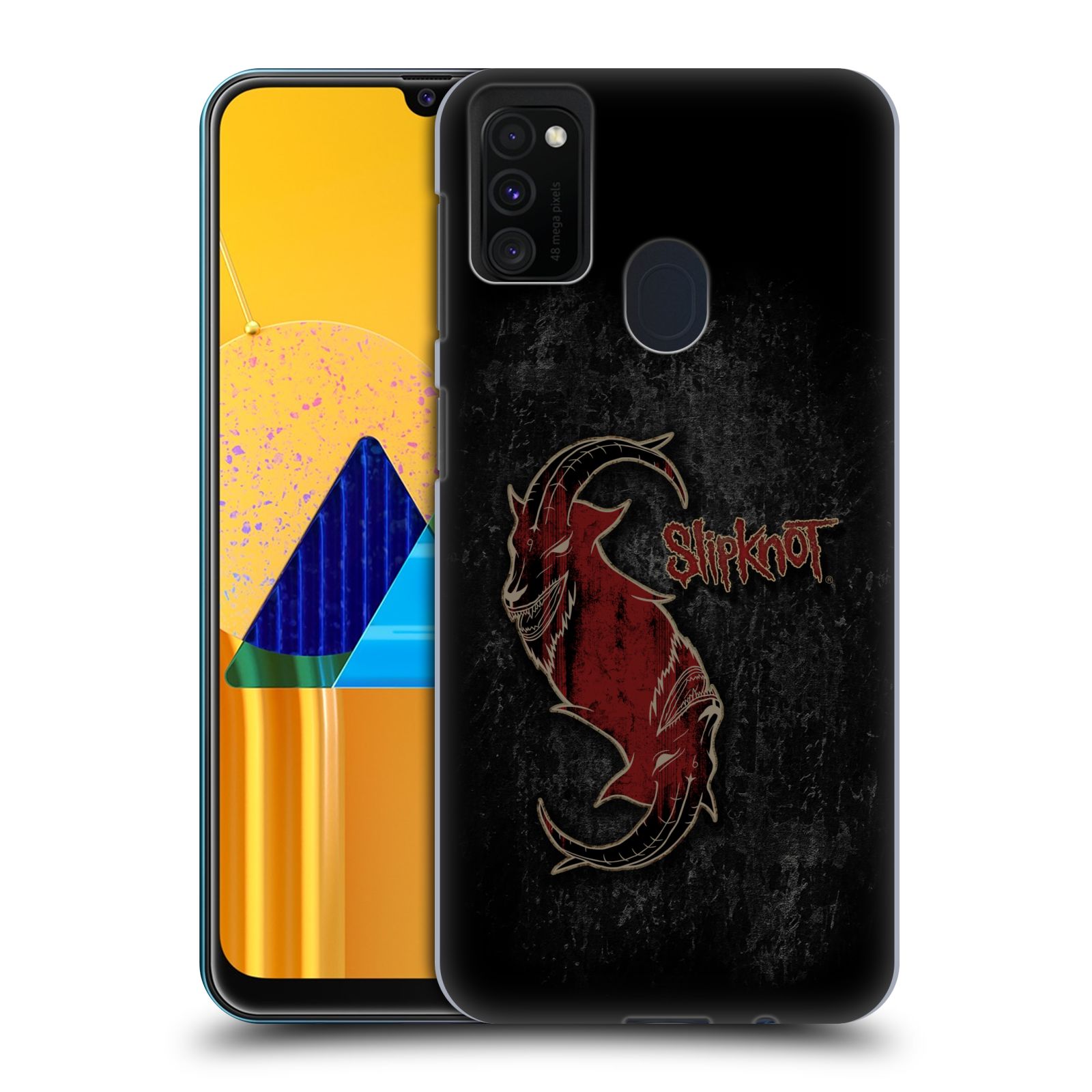 Plastové pouzdro na mobil Samsung Galaxy M21 - Head Case - Slipknot - Rudý kozel
