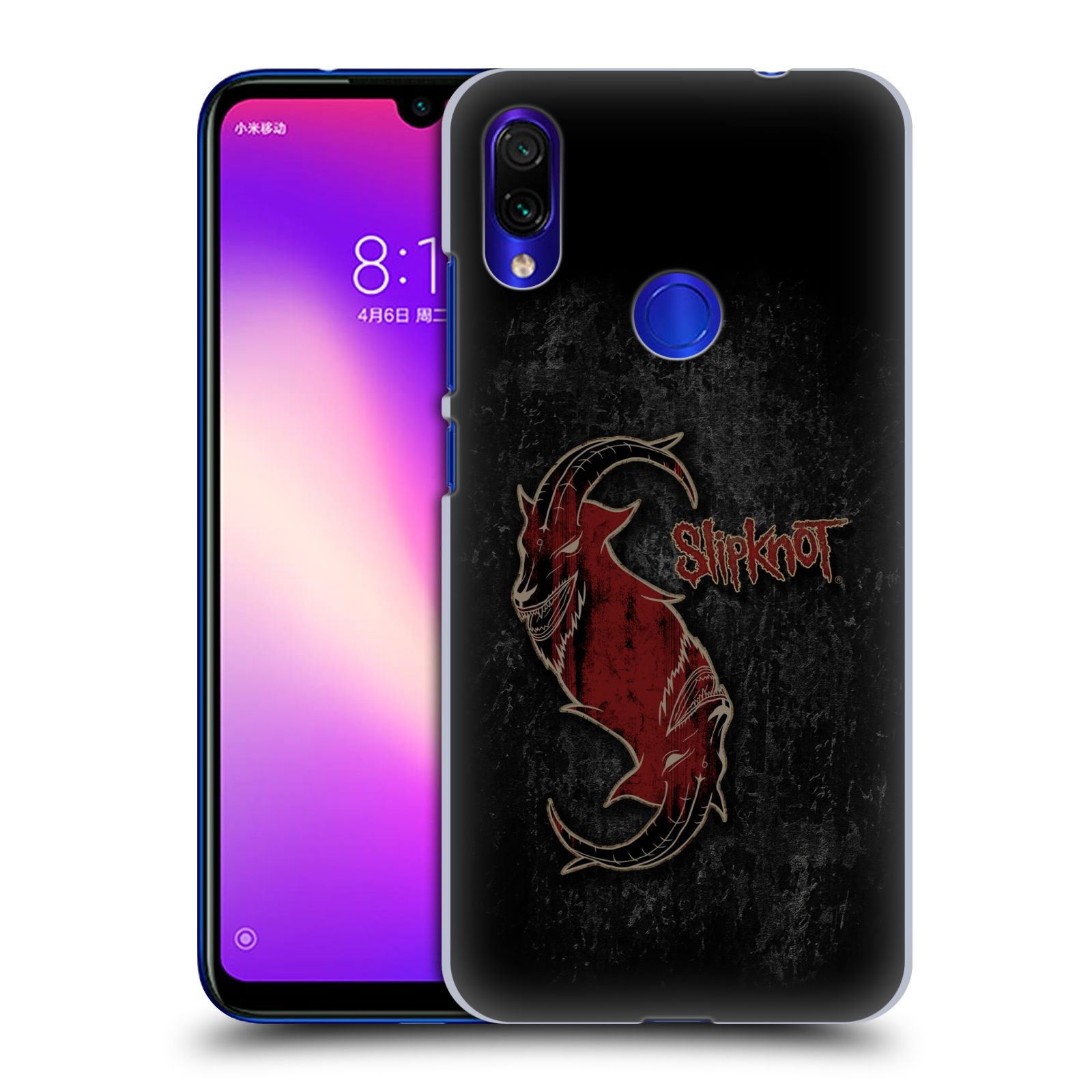 Plastové pouzdro na mobil Xiaomi Redmi Note 7 - Head Case - Slipknot - Rudý kozel (Plastový kryt, pouzdro, obal na mobilní telefon Xiaomi Redmi Note 7 / Xiaomi Redmi Note 7 Pro s motivem Slipknot - Rudý kozel)