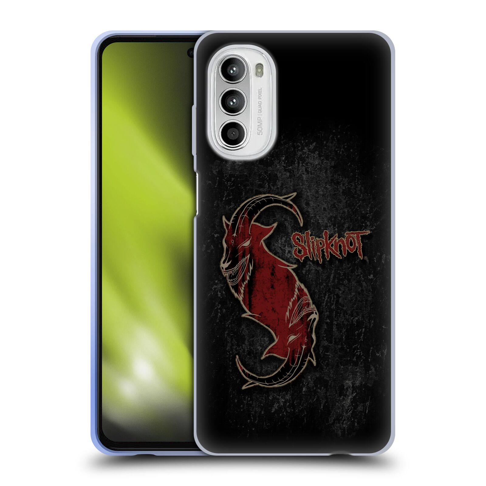 Silikonové pouzdro na mobil Motorola Moto G52 - Head Case - Slipknot - Rudý kozel