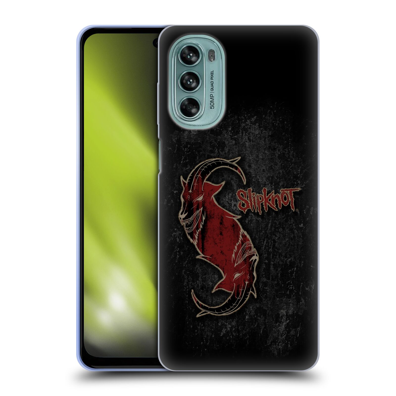 Silikonové pouzdro na mobil Motorola Moto G62 5G - Head Case - Slipknot - Rudý kozel