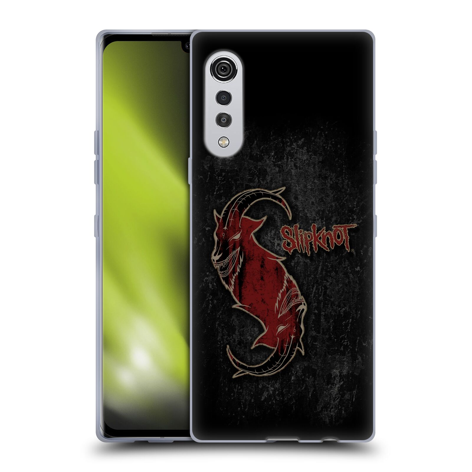 Silikonové pouzdro na mobil LG Velvet - Head Case - Slipknot - Rudý kozel