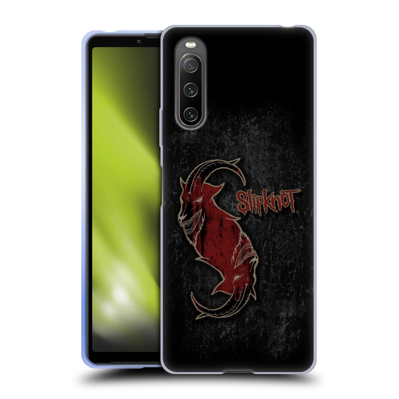 Silikonové pouzdro na mobil Sony Xperia 10 IV - Head Case - Slipknot - Rudý kozel (Silikonový kryt, obal, pouzdro na mobilní telefon Sony Xperia 10 IV s motivem Slipknot - Rudý kozel)