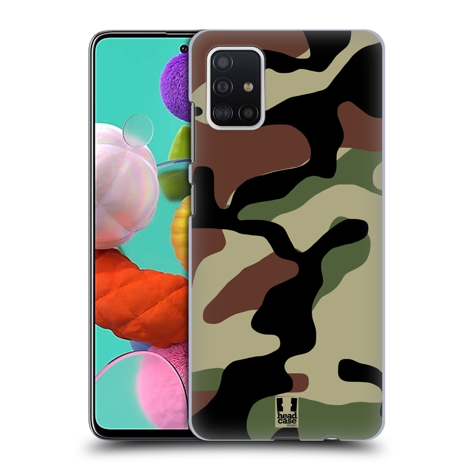 Plastové pouzdro na mobil Samsung Galaxy A51 - Head Case - Maskáče (Plastový kryt, pouzdro, obal na mobilní telefon Samsung Galaxy A51 A515F Dual SIM s motivem Maskáče)