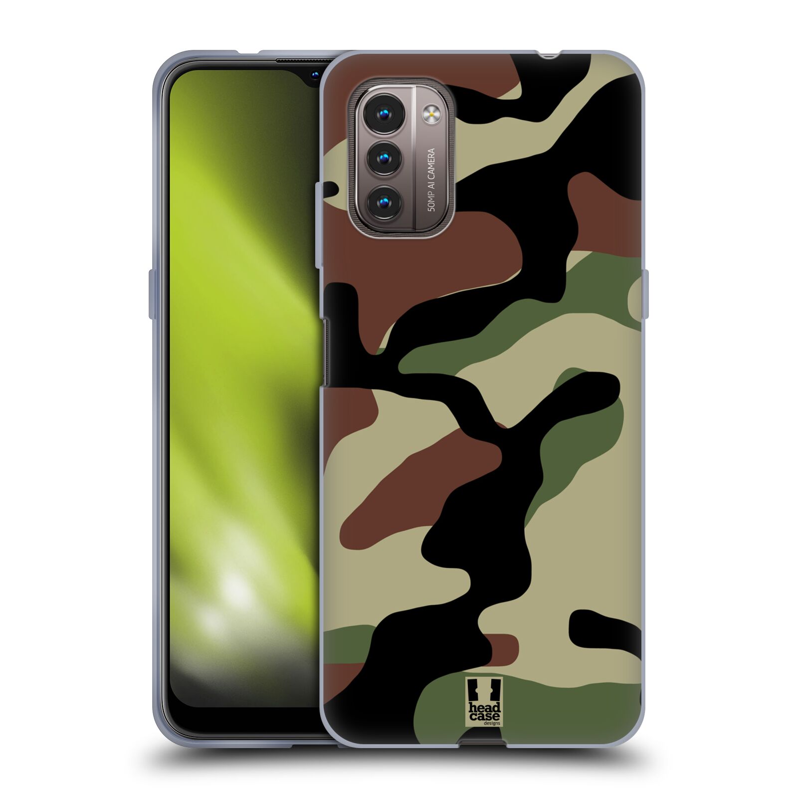 Silikonové pouzdro na mobil Nokia G11 / G21 - Head Case - Maskáče