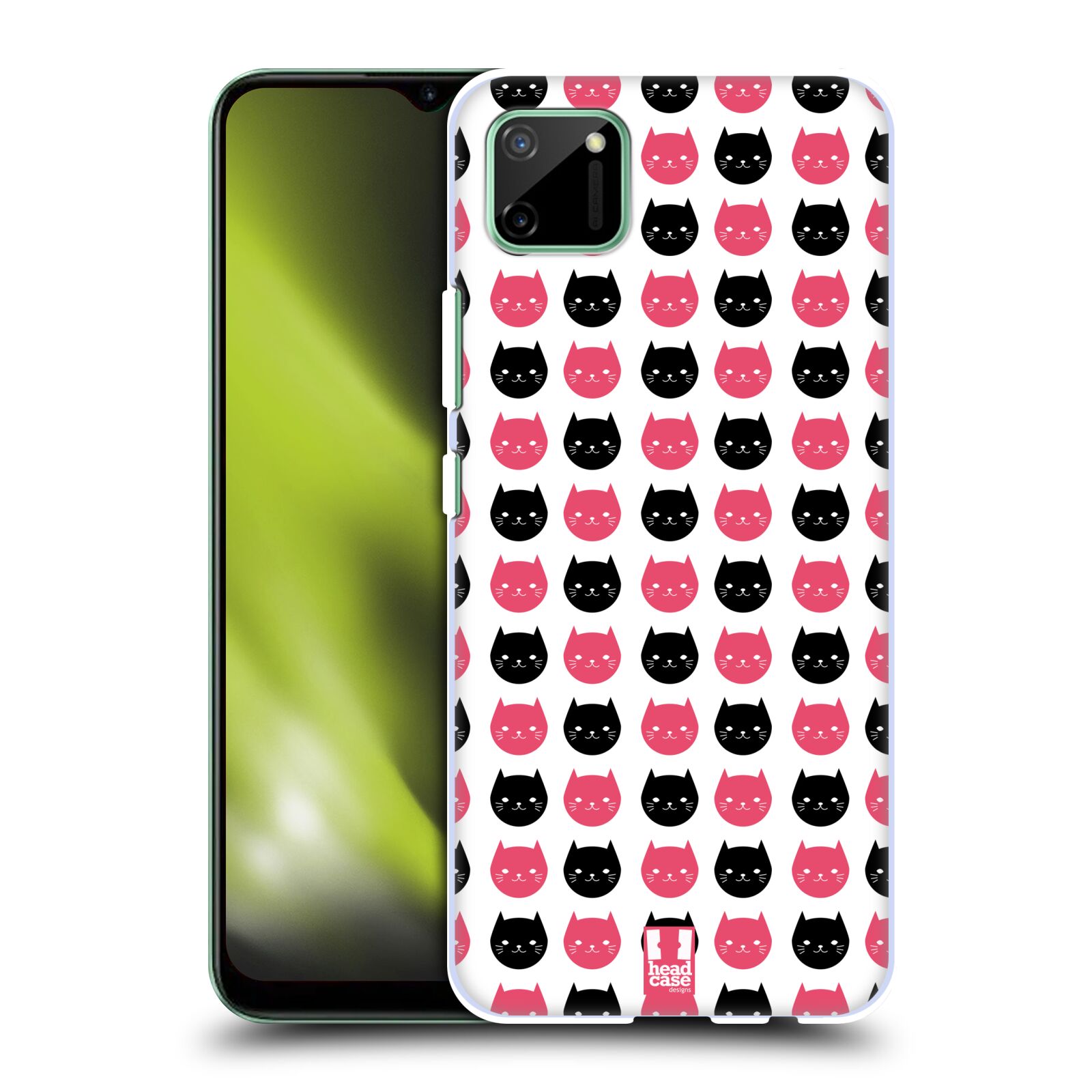 Plastové pouzdro na mobil Realme C11 - Head Case - KOČKY Black and Pink