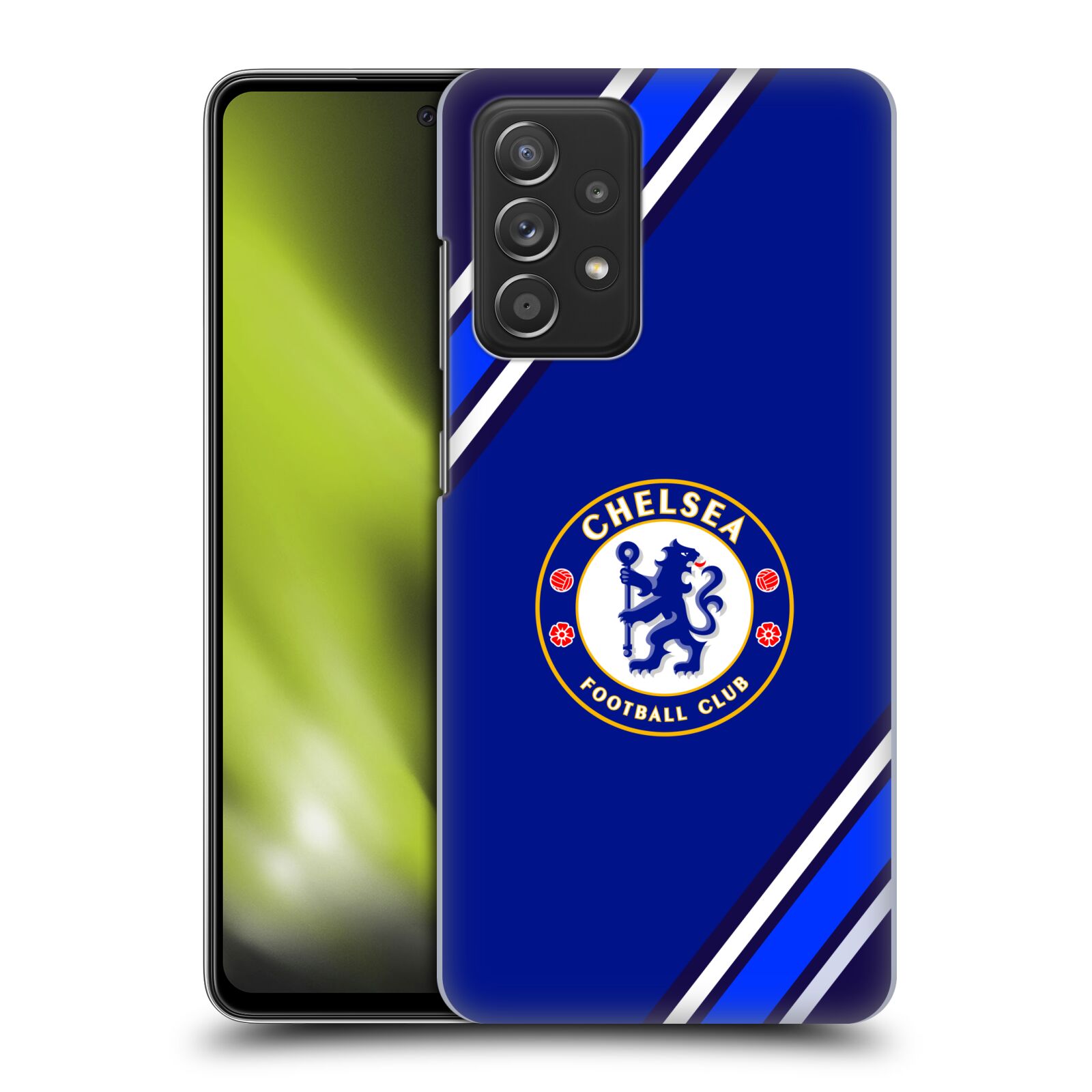Plastové pouzdro na mobil Samsung Galaxy A52 / A52 5G / A52s 5G - Chelsea Football Club Crest Stripes