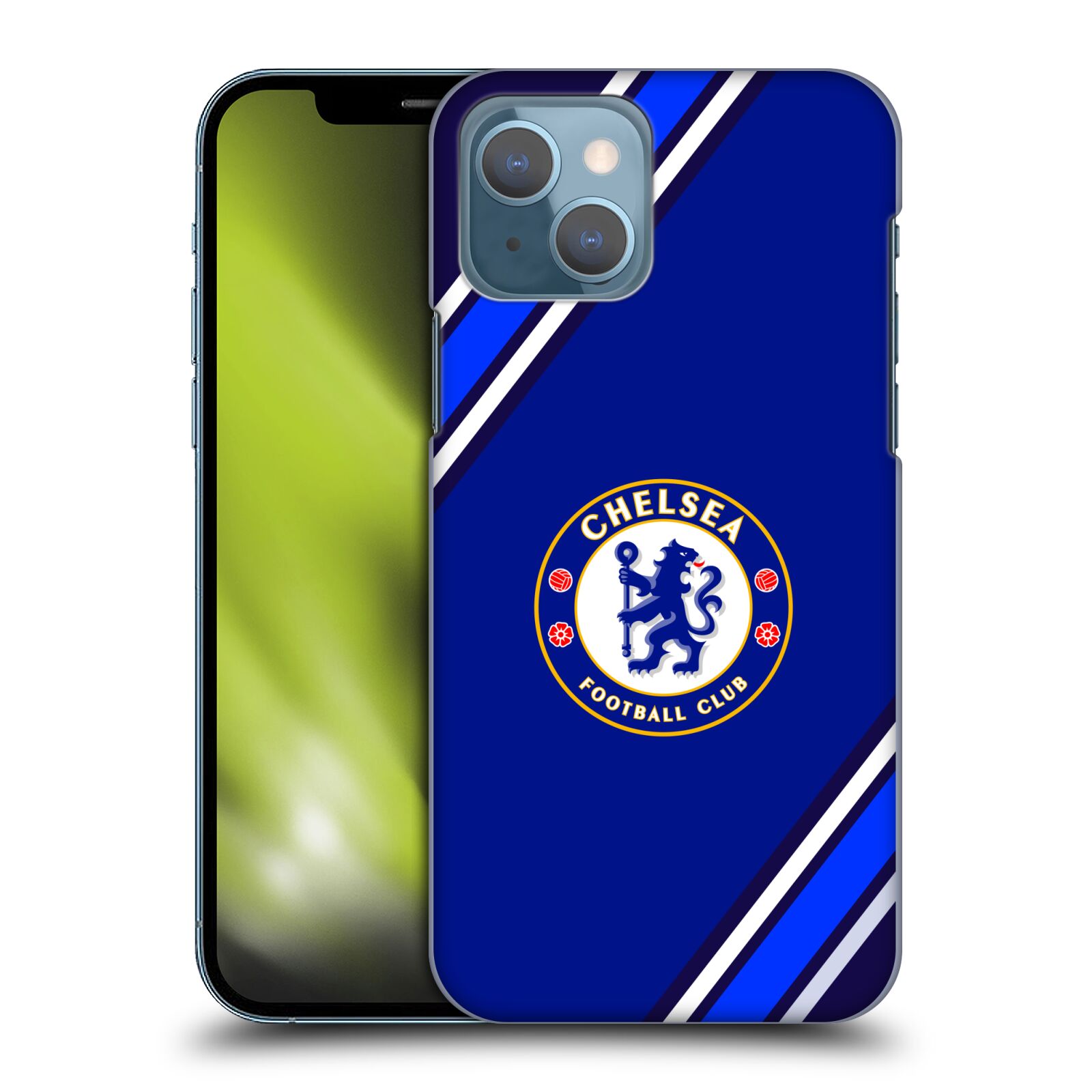 Plastové pouzdro na mobil Apple iPhone 13 - Chelsea Football Club Crest Stripes