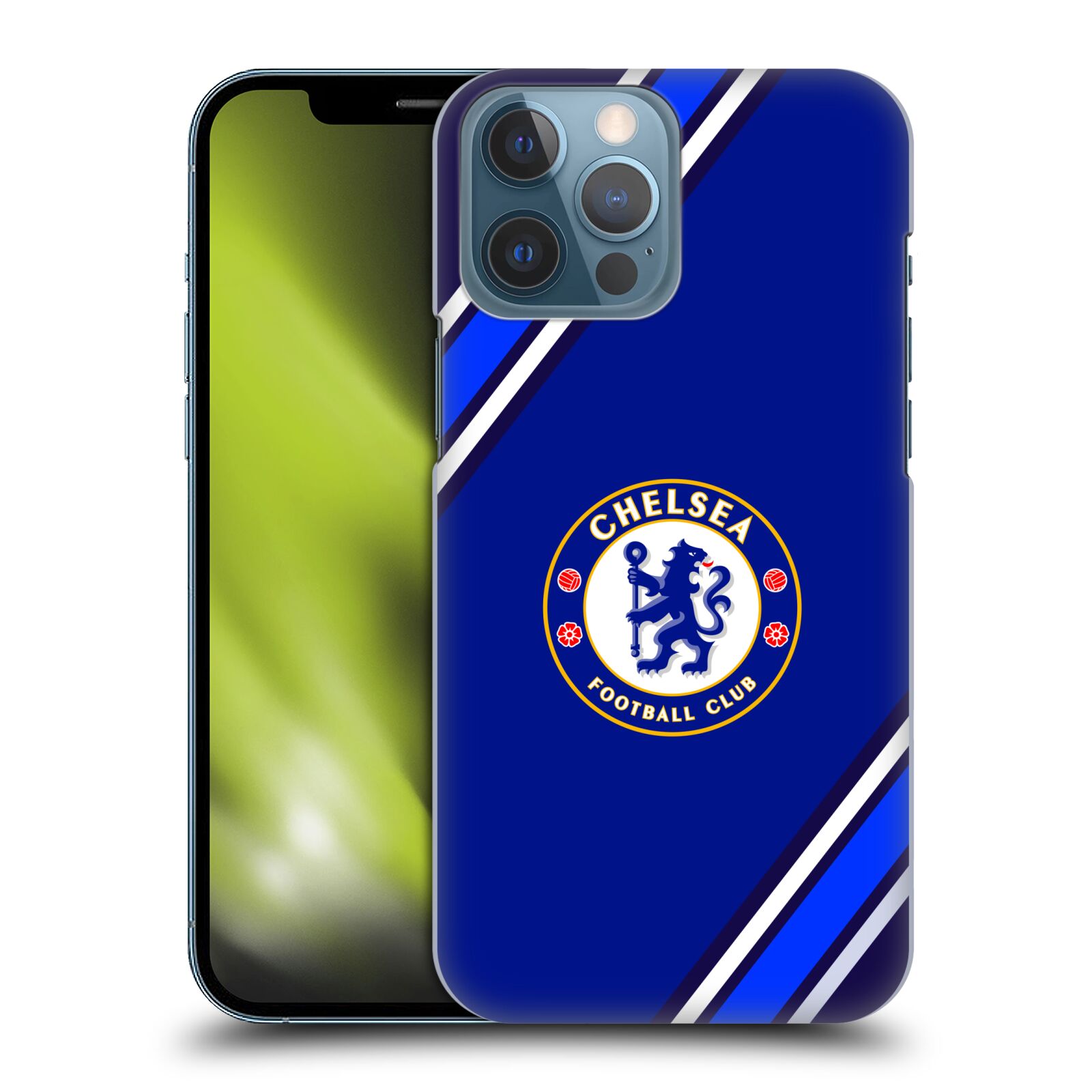 Plastové pouzdro na mobil Apple iPhone 13 Pro Max - Chelsea Football Club Crest Stripes