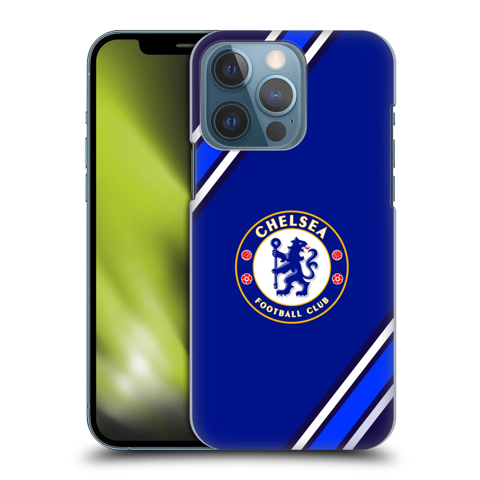 Plastové pouzdro na mobil Apple iPhone 13 Pro - Chelsea Football Club Crest Stripes