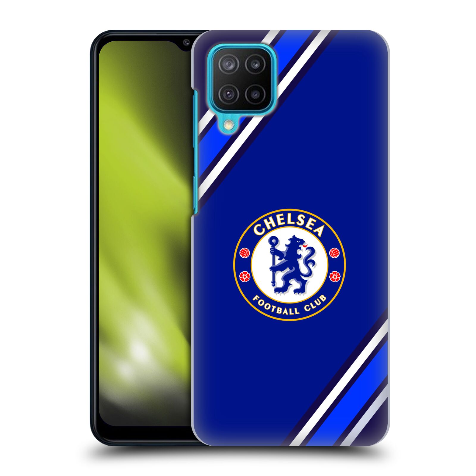 Plastové pouzdro na mobil Samsung Galaxy M12 - Chelsea Football Club Crest Stripes