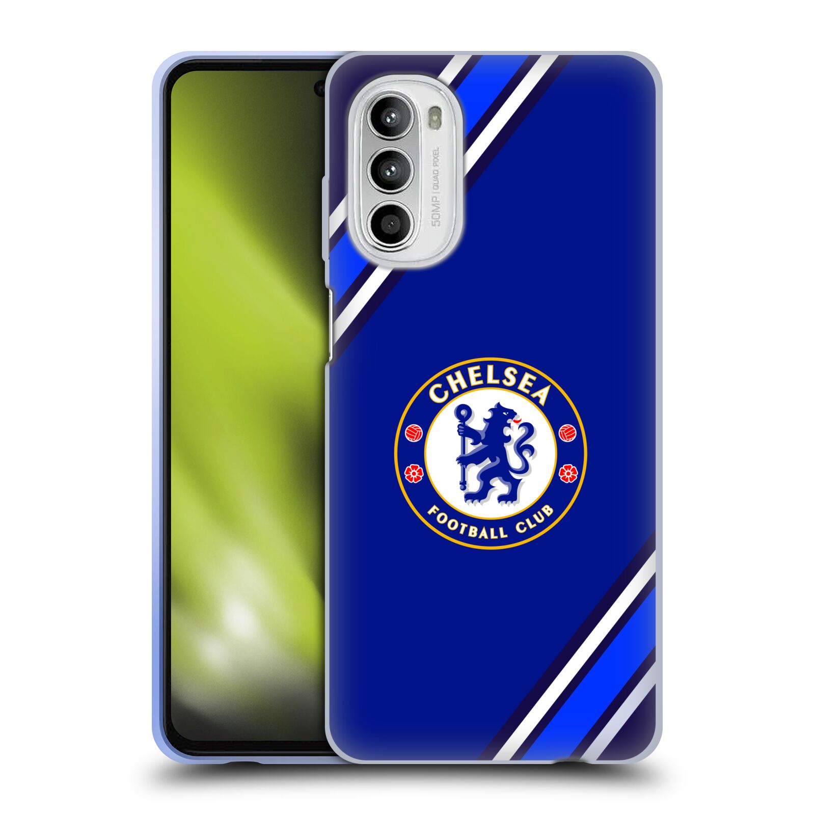Silikonové pouzdro na mobil Motorola Moto G52 - Chelsea Football Club Crest Stripes