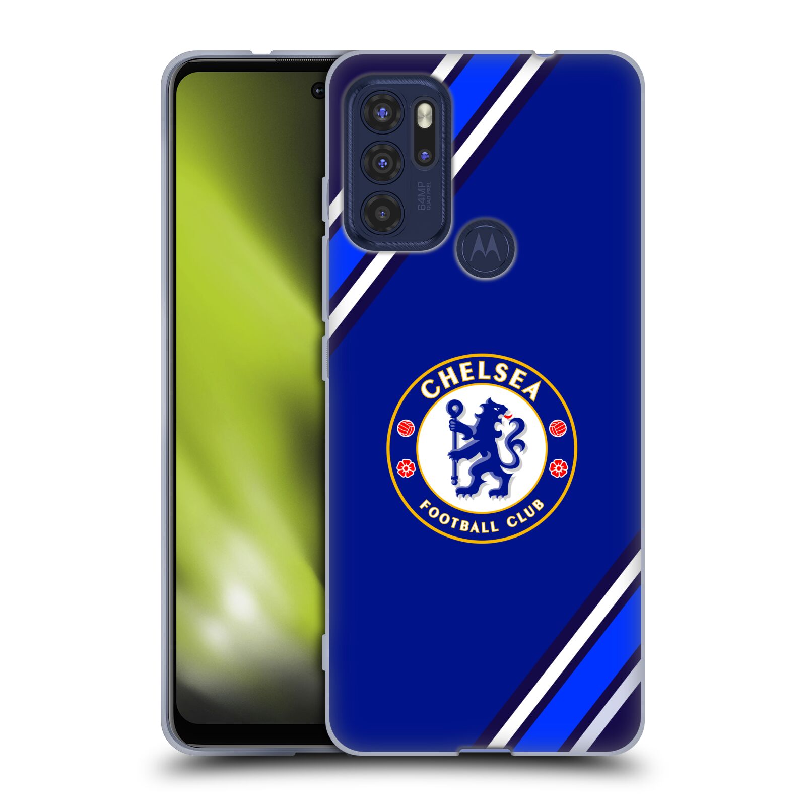 Silikonové pouzdro na mobil Motorola Moto G60s - Chelsea Football Club Crest Stripes