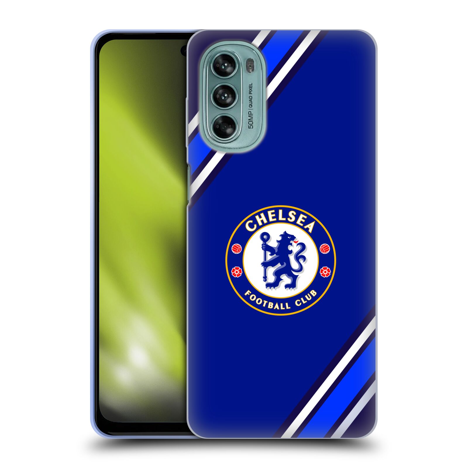 Silikonové pouzdro na mobil Motorola Moto G62 5G - Chelsea Football Club Crest Stripes