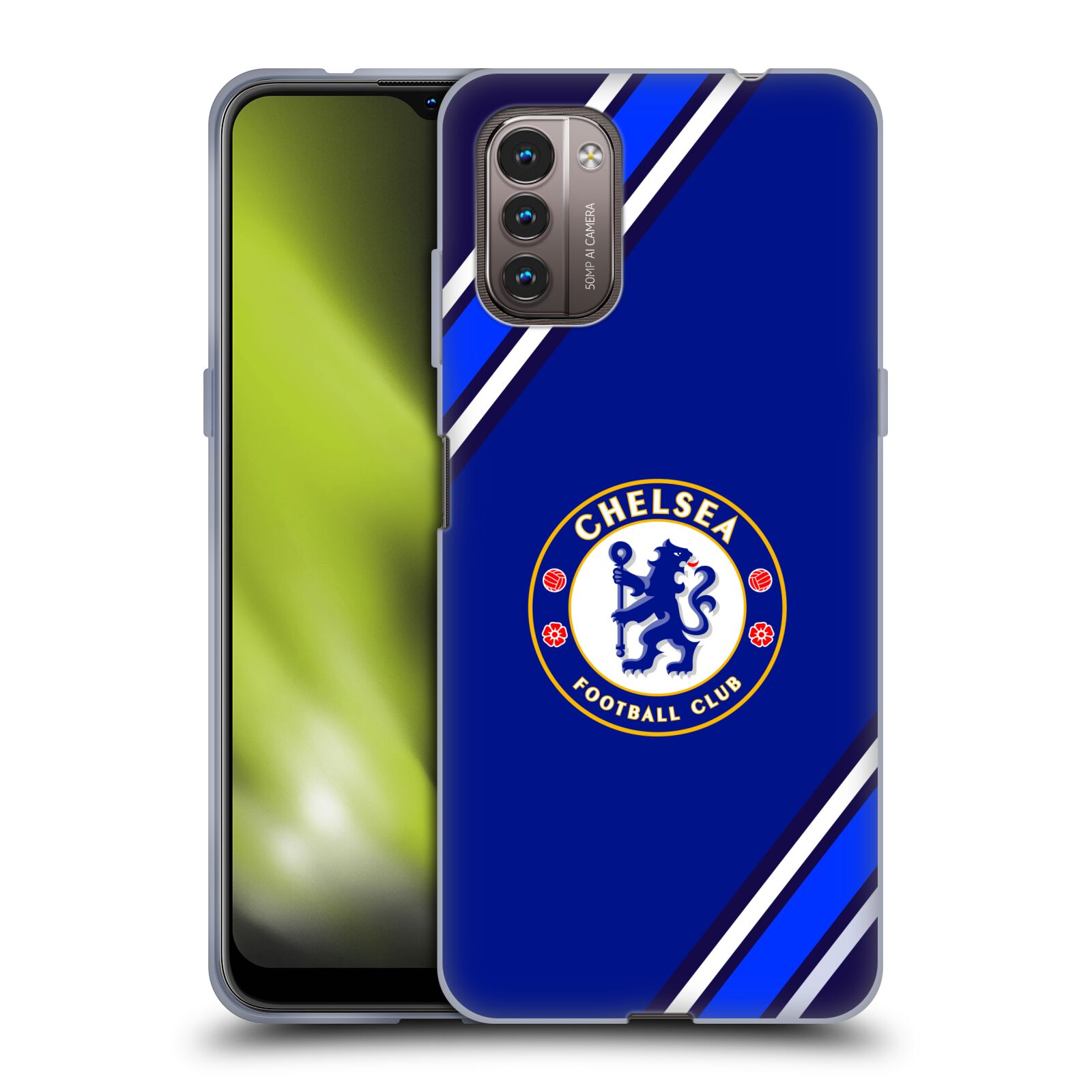 Silikonové pouzdro na mobil Nokia G11 / G21 - Chelsea Football Club Crest Stripes