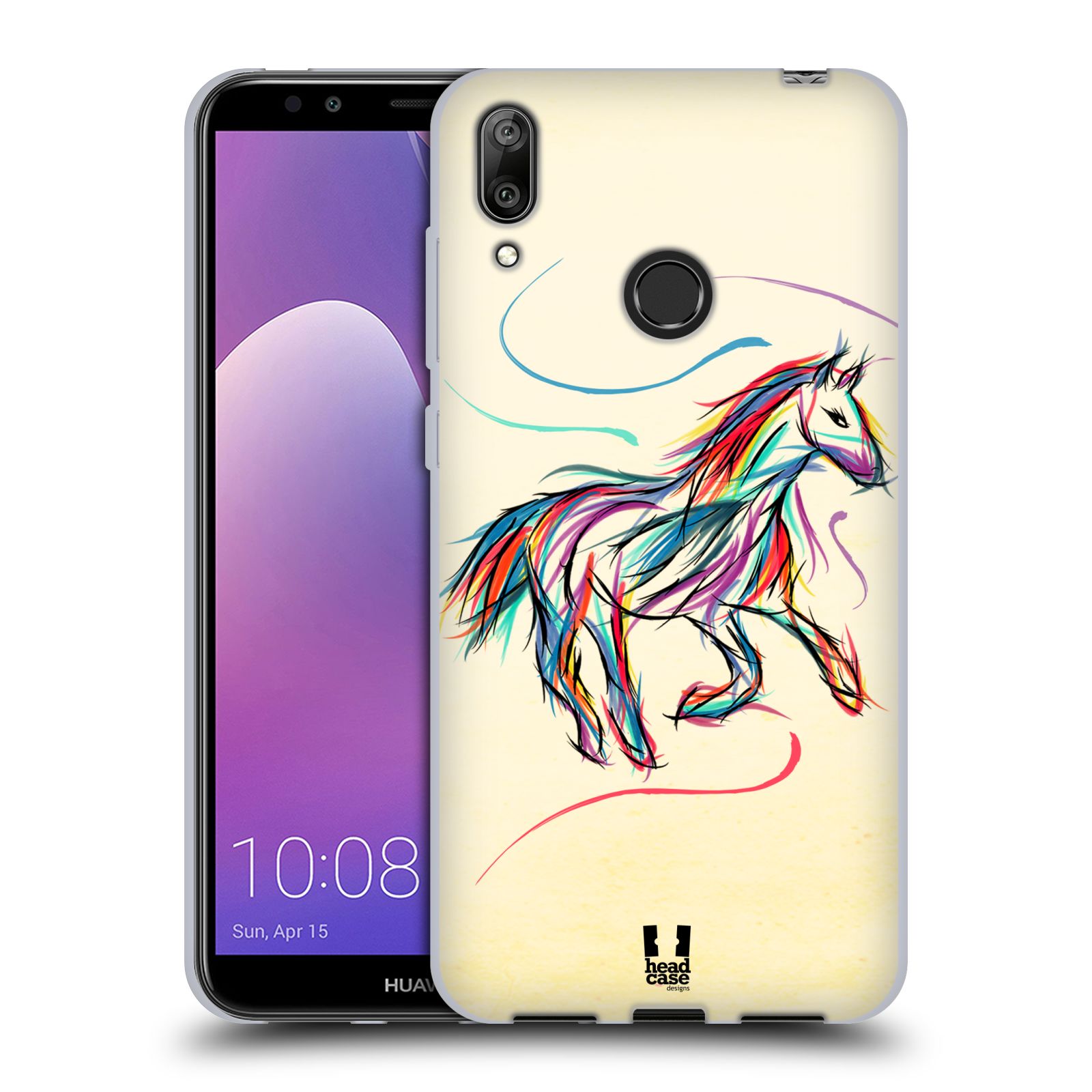 Silikonové pouzdro na mobil Huawei Y7 (2019) - Head Case - KONÍK BAREVNÝ