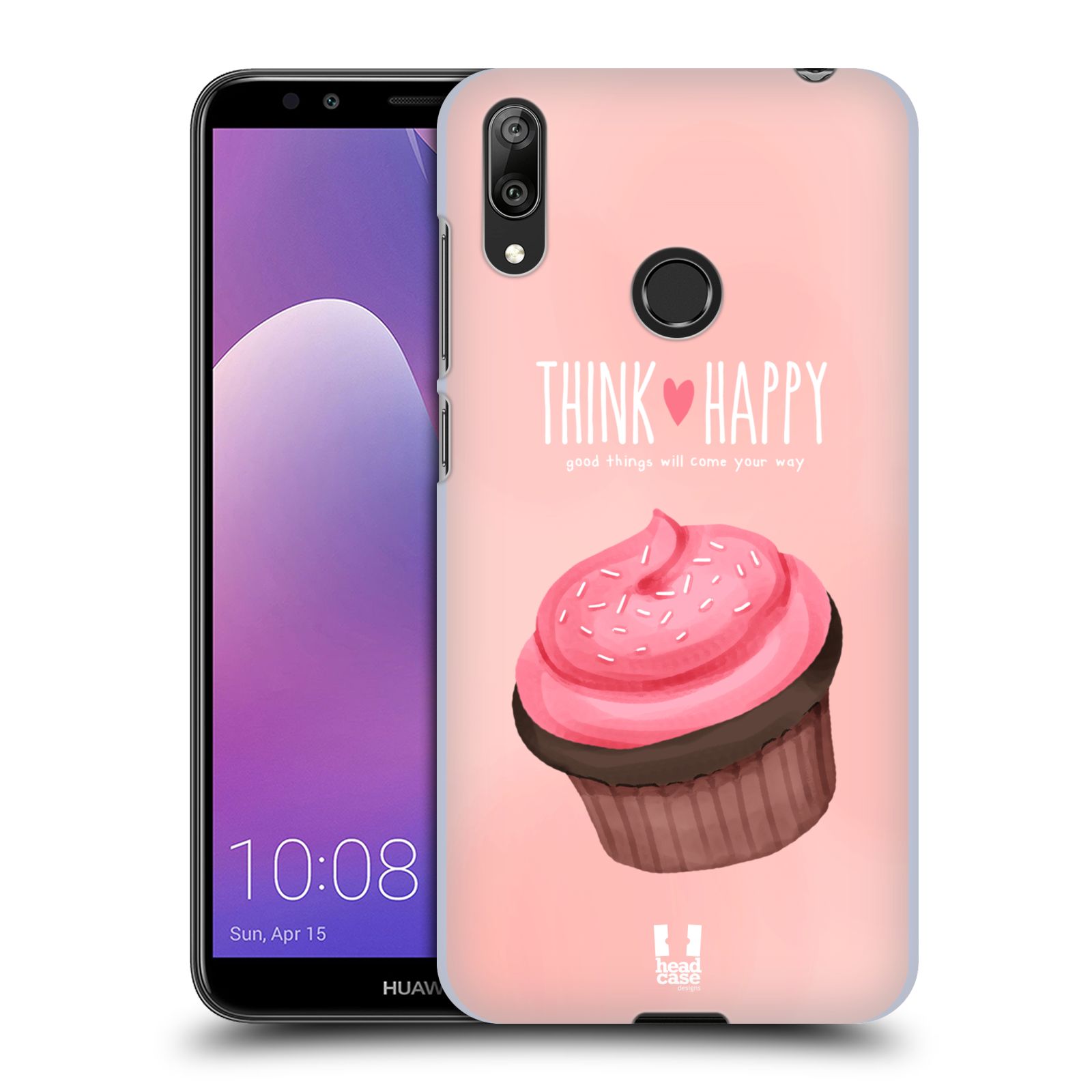 Plastové pouzdro na mobil Huawei Y7 (2019) - Head Case - CUPCAKE THINK HAPPY