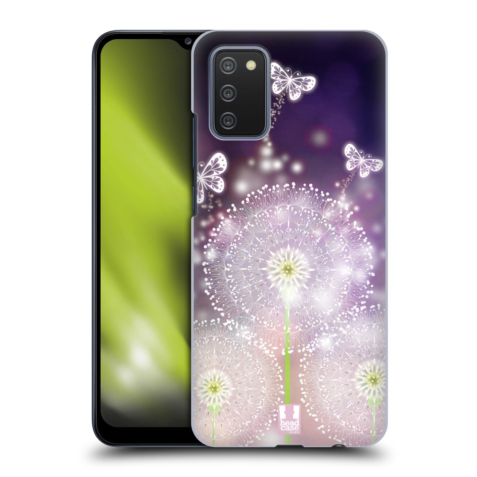 Plastové pouzdro na mobil Samsung Galaxy A02s - Head Case - Pampelišky a Motýlci