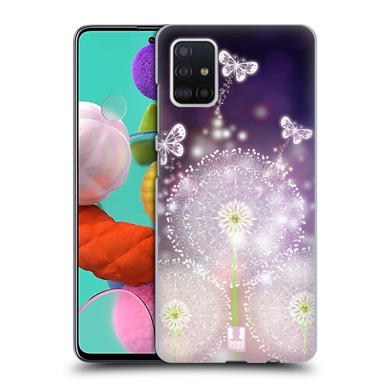 Plastové pouzdro na mobil Samsung Galaxy A51 - Head Case - Pampelišky a Motýlci (Plastový kryt, pouzdro, obal na mobilní telefon Samsung Galaxy A51 A515F Dual SIM s motivem Pampelišky a Motýlci)