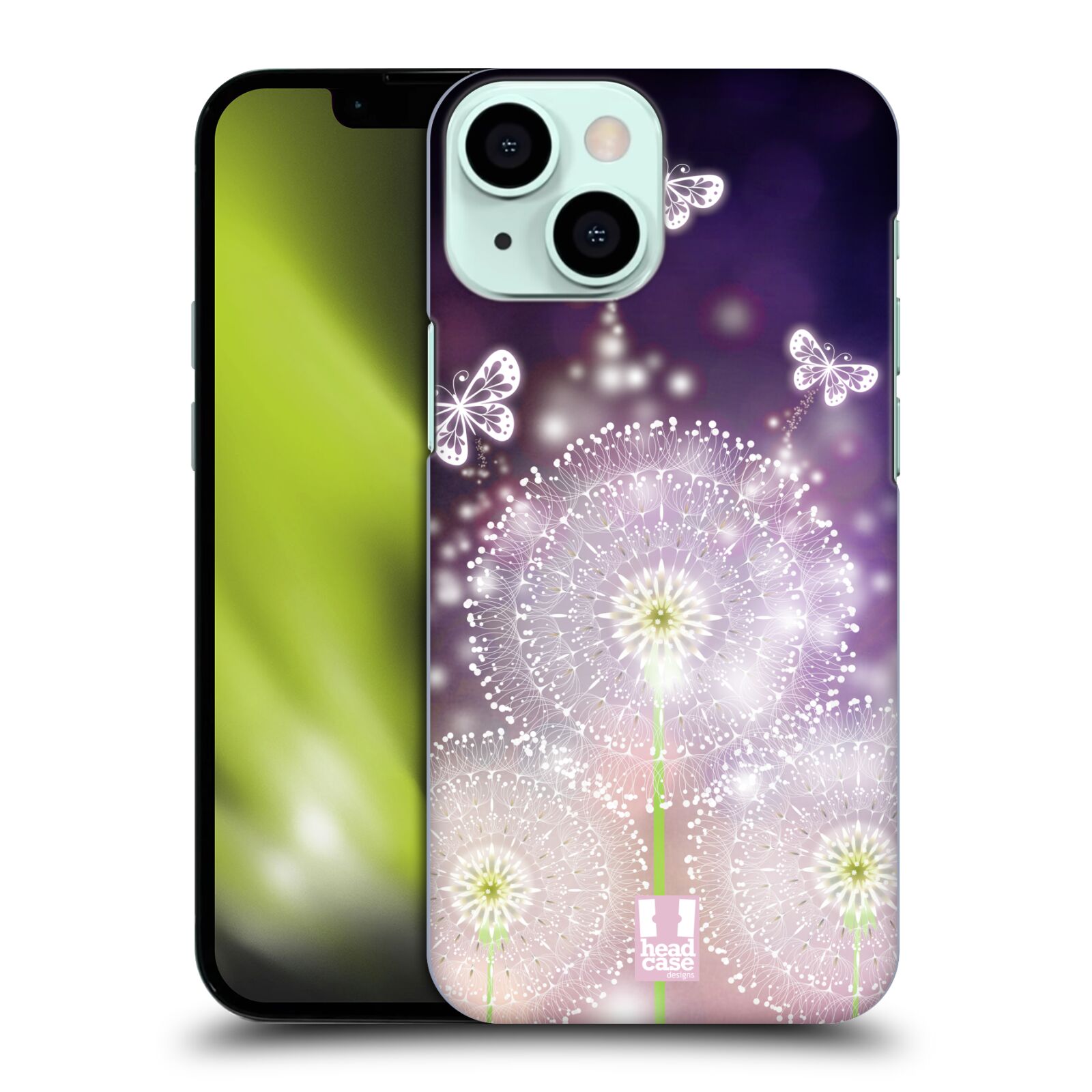 Plastové pouzdro na mobil Apple iPhone 13 Mini - Head Case - Pampelišky a Motýlci