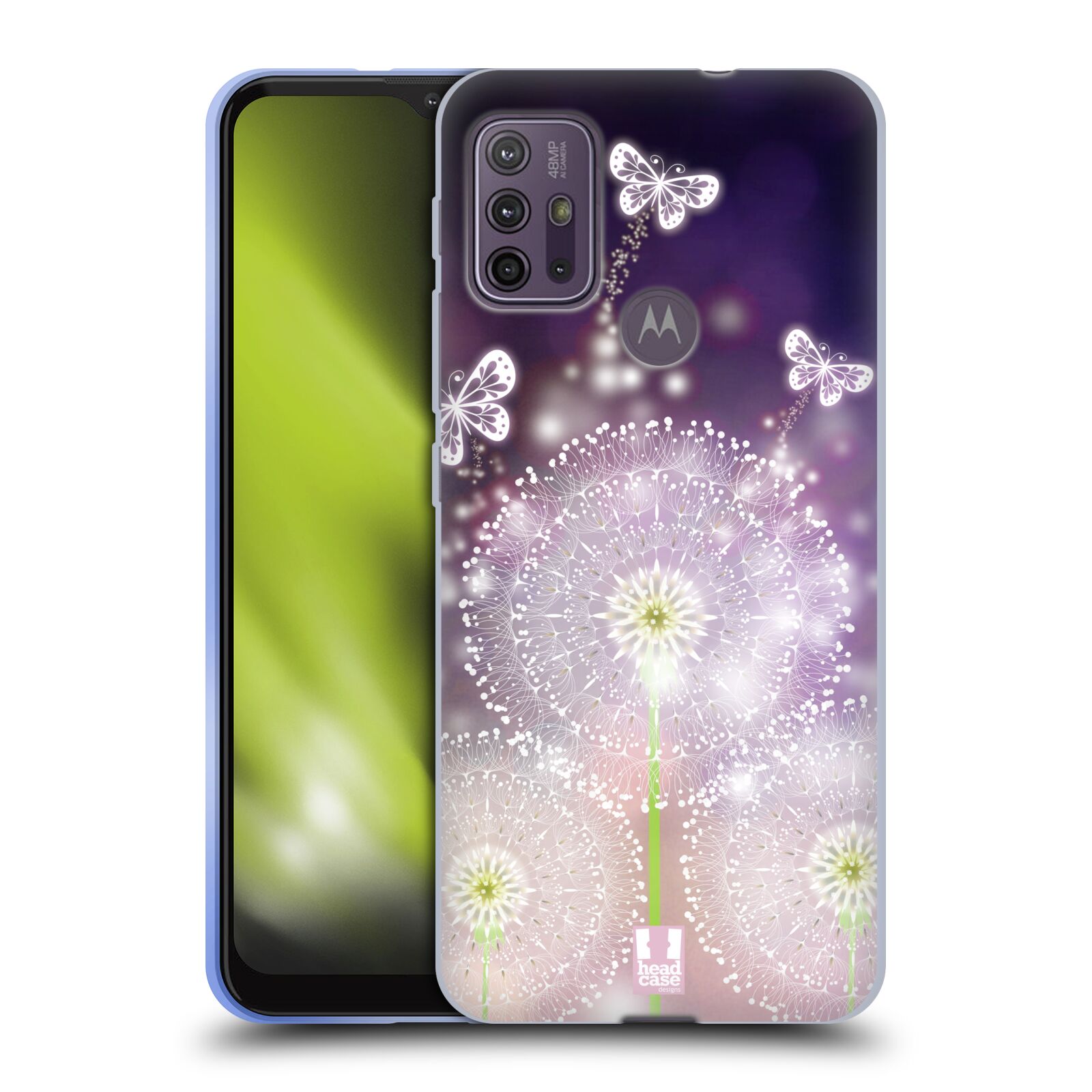 Silikonové pouzdro na mobil Motorola Moto G10 / G30 - Head Case - Pampelišky a Motýlci