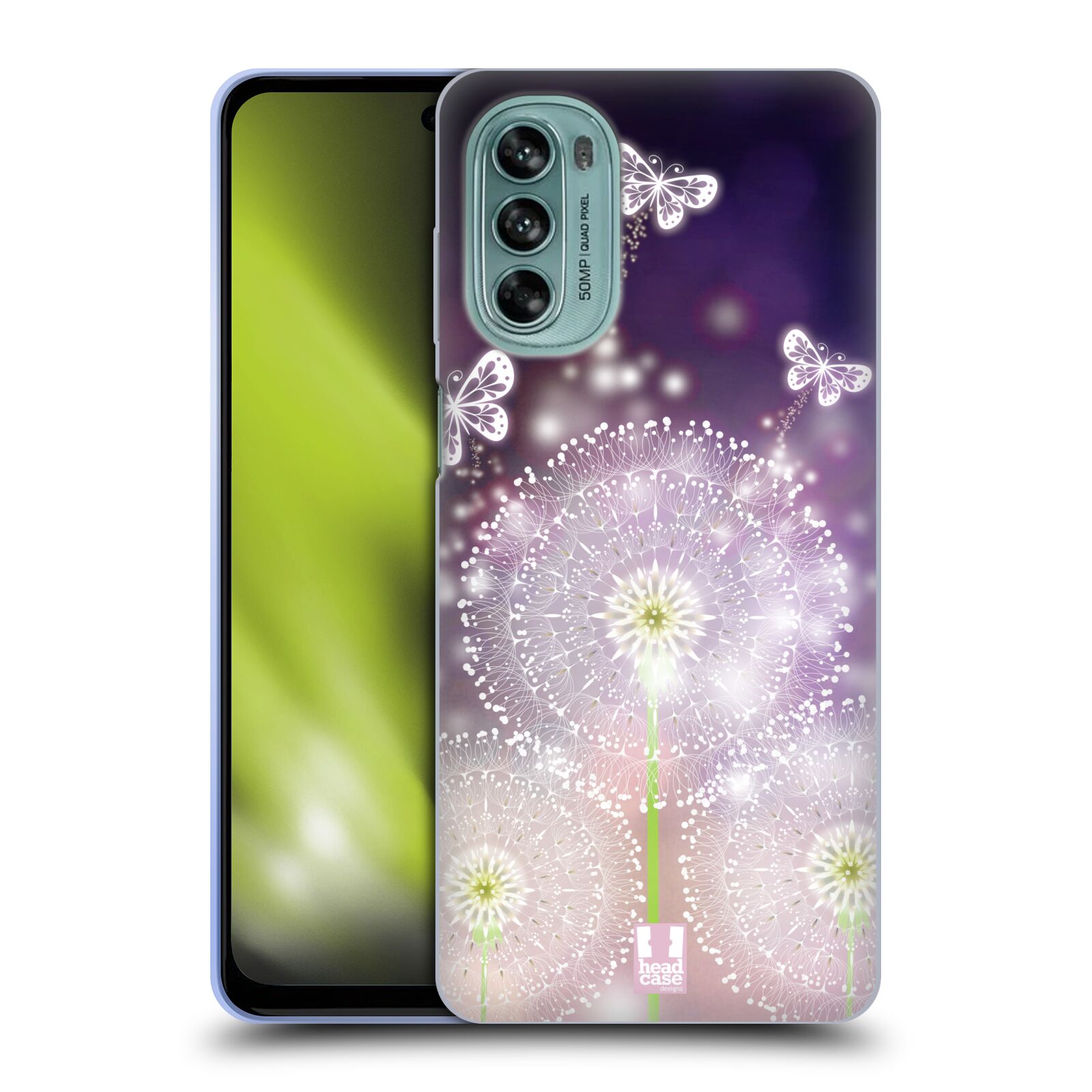 Silikonové pouzdro na mobil Motorola Moto G62 5G - Head Case - Pampelišky a Motýlci