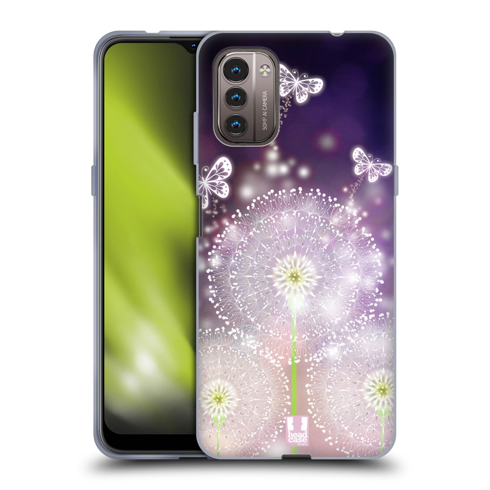 Silikonové pouzdro na mobil Nokia G11 / G21 - Head Case - Pampelišky a Motýlci