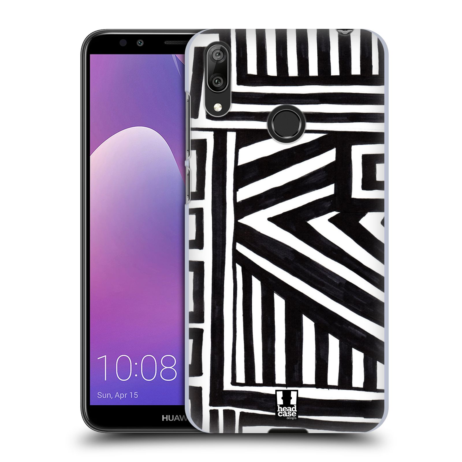 Plastové pouzdro na mobil Huawei Y7 (2019) - Head Case - DOODLE GEOMETRIC