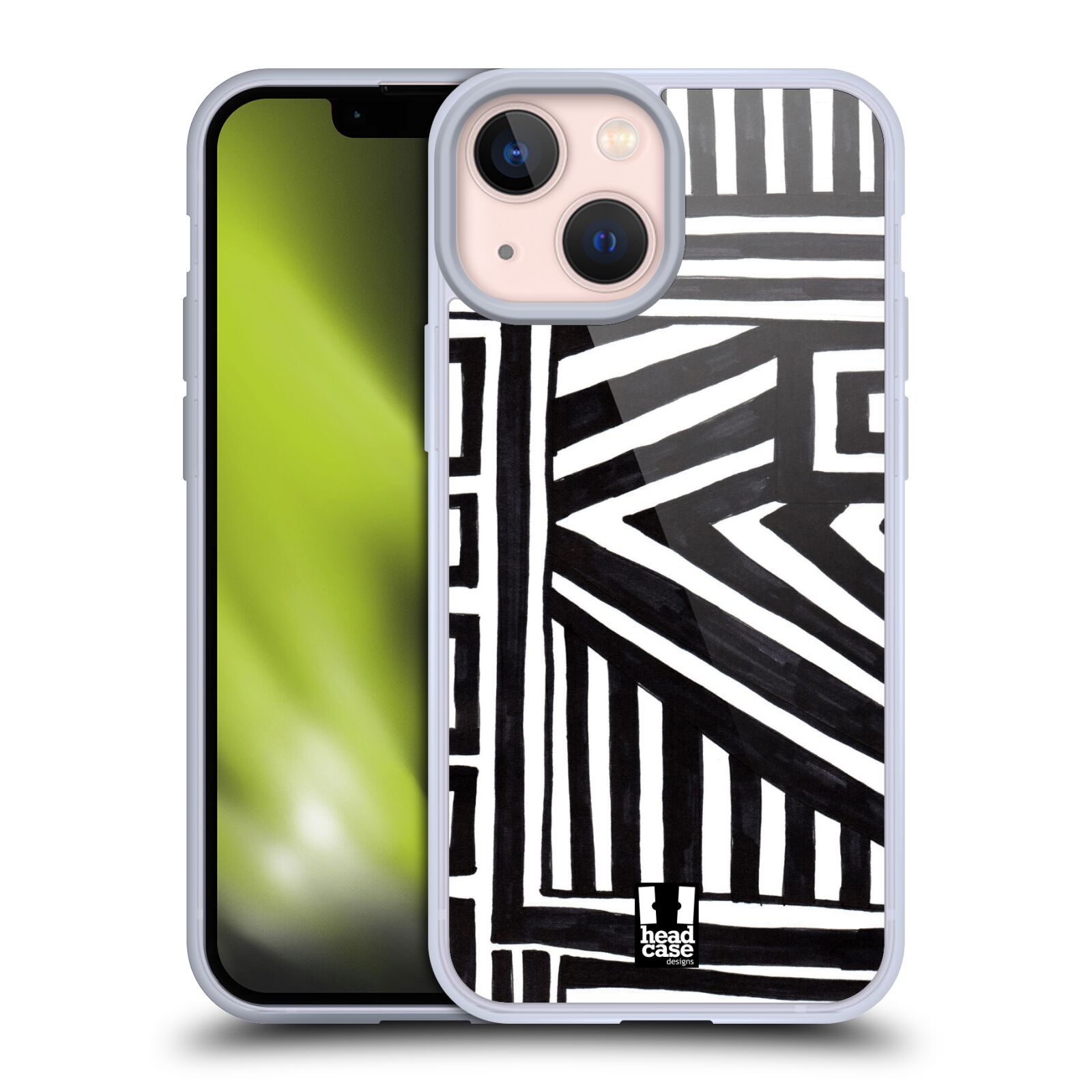 Silikonové pouzdro na mobil Apple iPhone 13 Mini - Head Case - DOODLE GEOMETRIC (Silikonový kryt, obal, pouzdro na mobilní telefon Apple iPhone 13 Mini s motivem DOODLE GEOMETRIC)