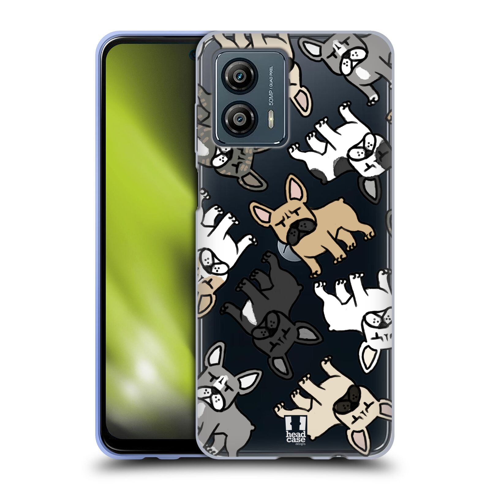 Silikonové pouzdro na mobil Motorola Moto G53 5G - Head Case - Francouzští buldočci (Silikonový kryt, obal, pouzdro na mobilní telefon Motorola Moto G53 5G s motivem Francouzští buldočci)