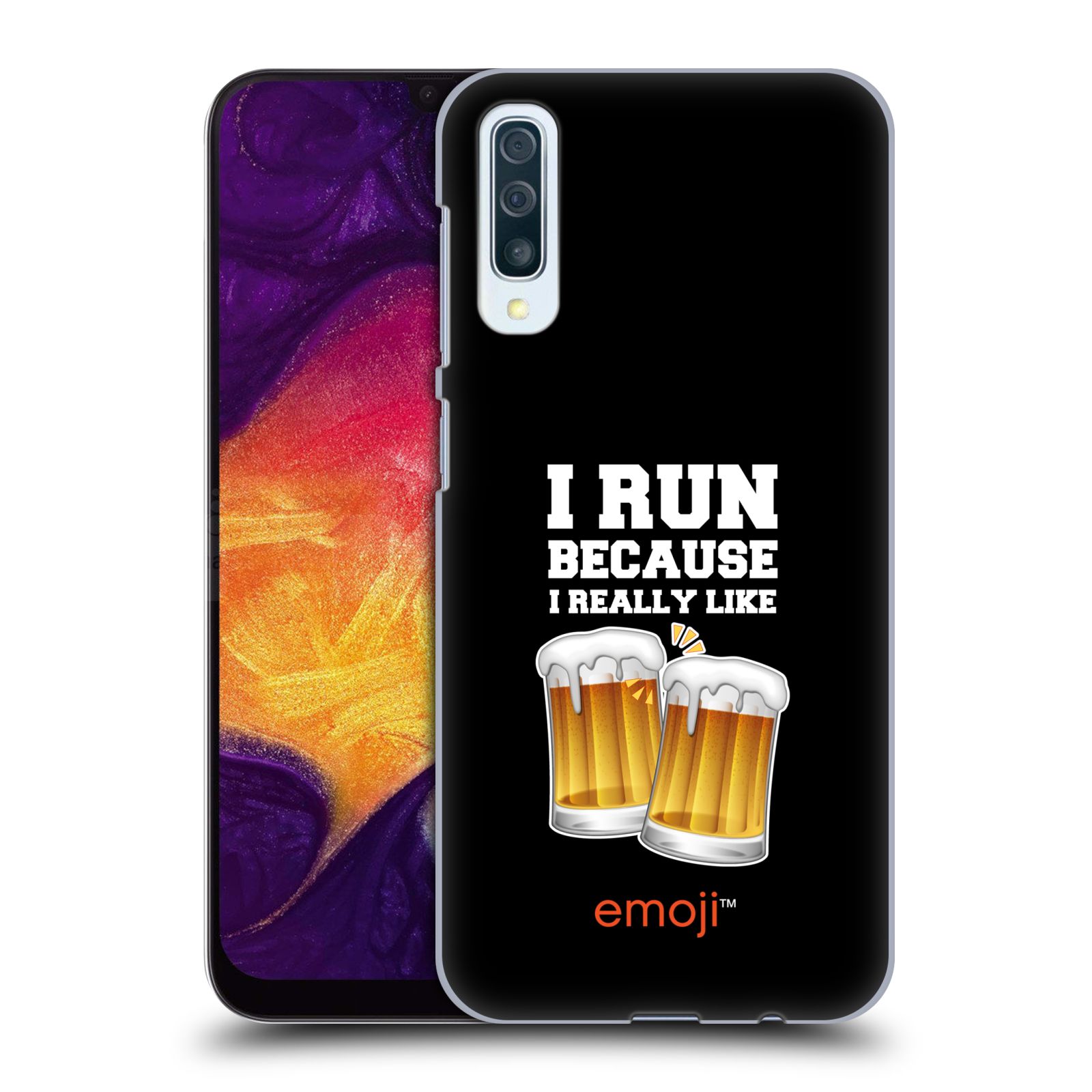 Plastové pouzdro na mobil Samsung Galaxy A50 / A30s - Head Case - EMOJI - Běhám na pivko