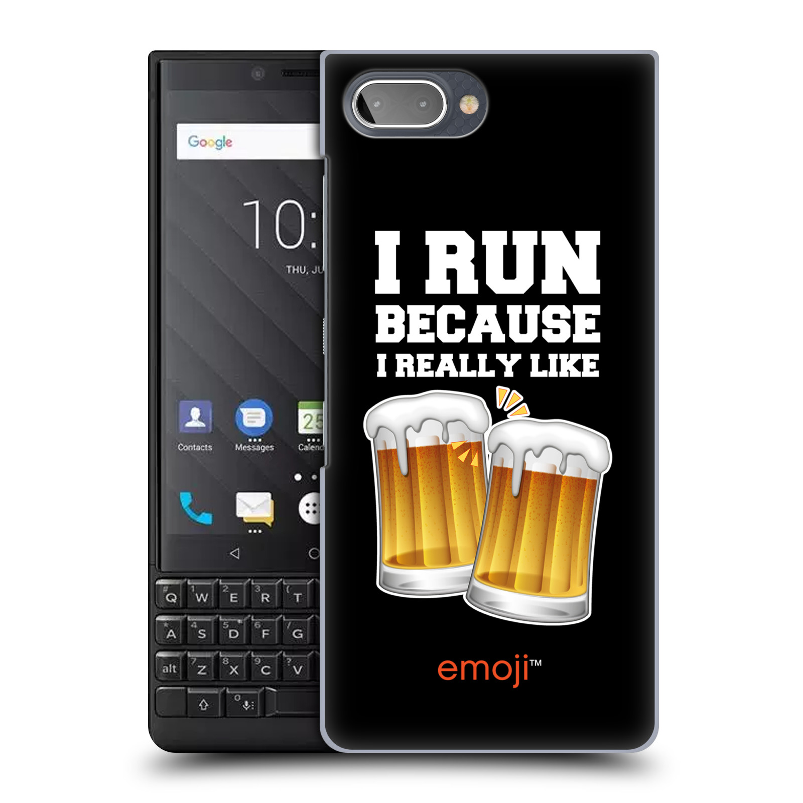 Plastové pouzdro na mobil Blackberry Key 2 - Head Case - EMOJI - Běhám na pivko