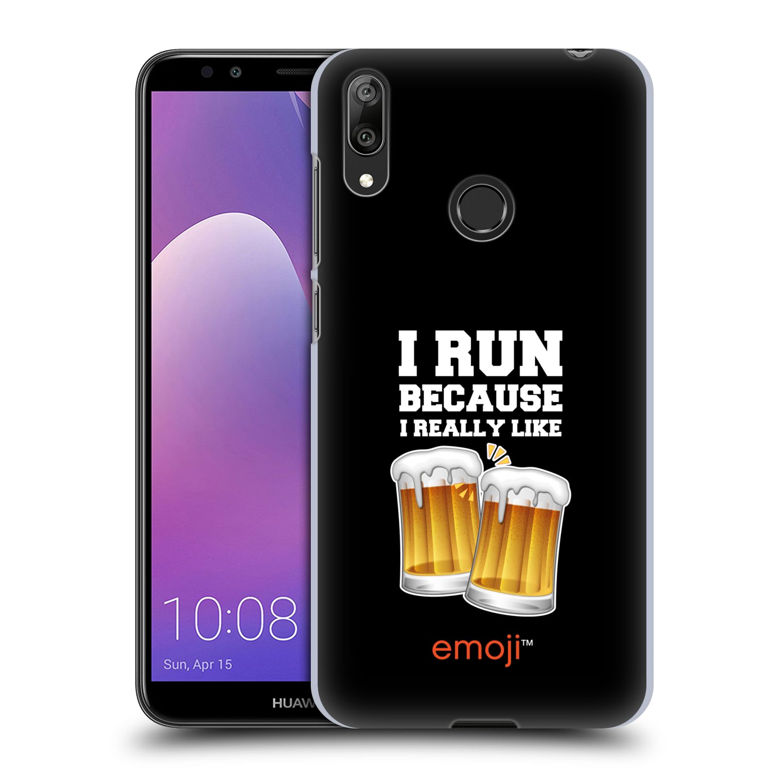 Plastové pouzdro na mobil Huawei Y7 (2019) - Head Case - EMOJI - Běhám na pivko